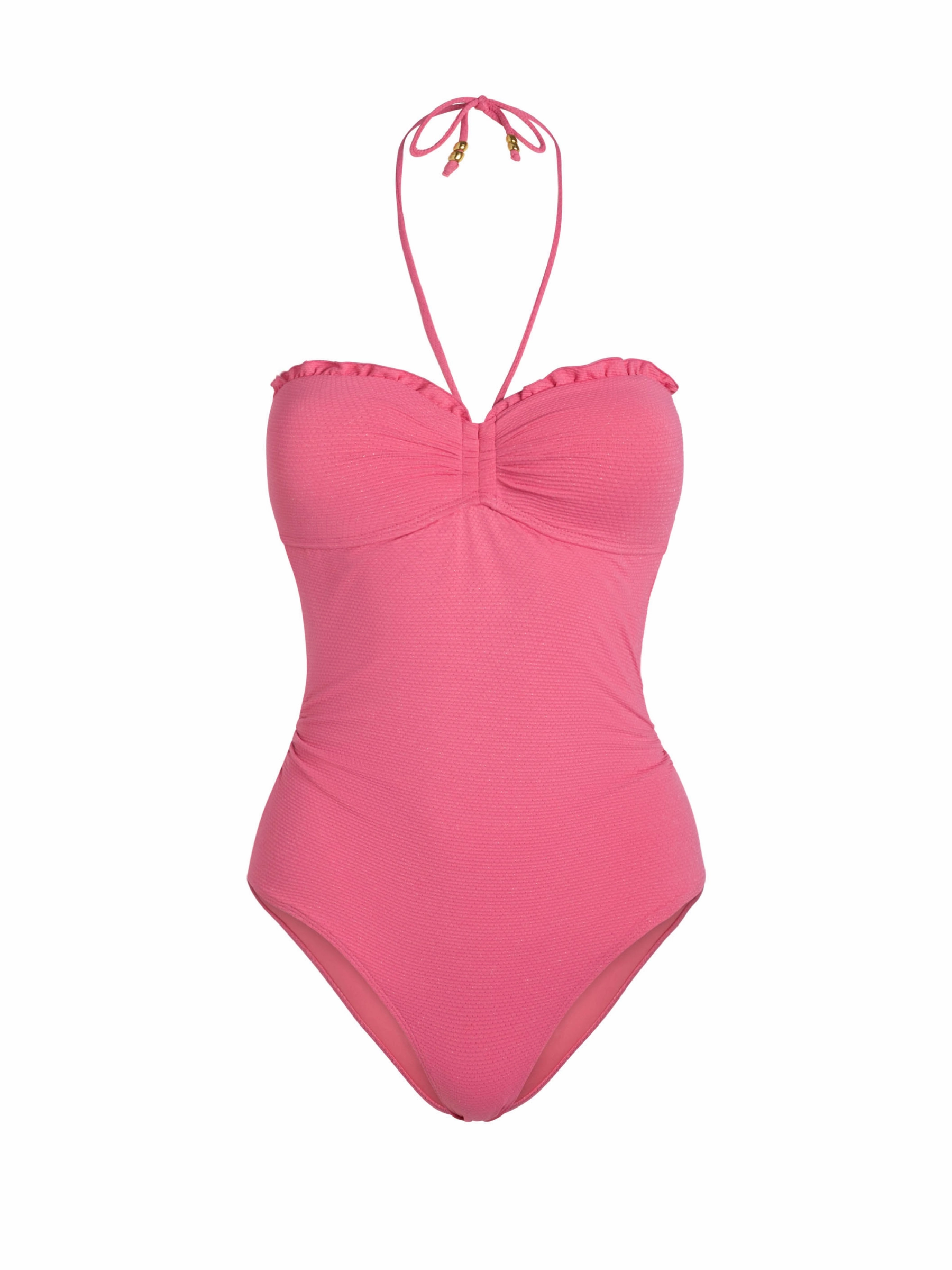Chlorine Resistant Material Talia One Piece In Hibiscus Metallic