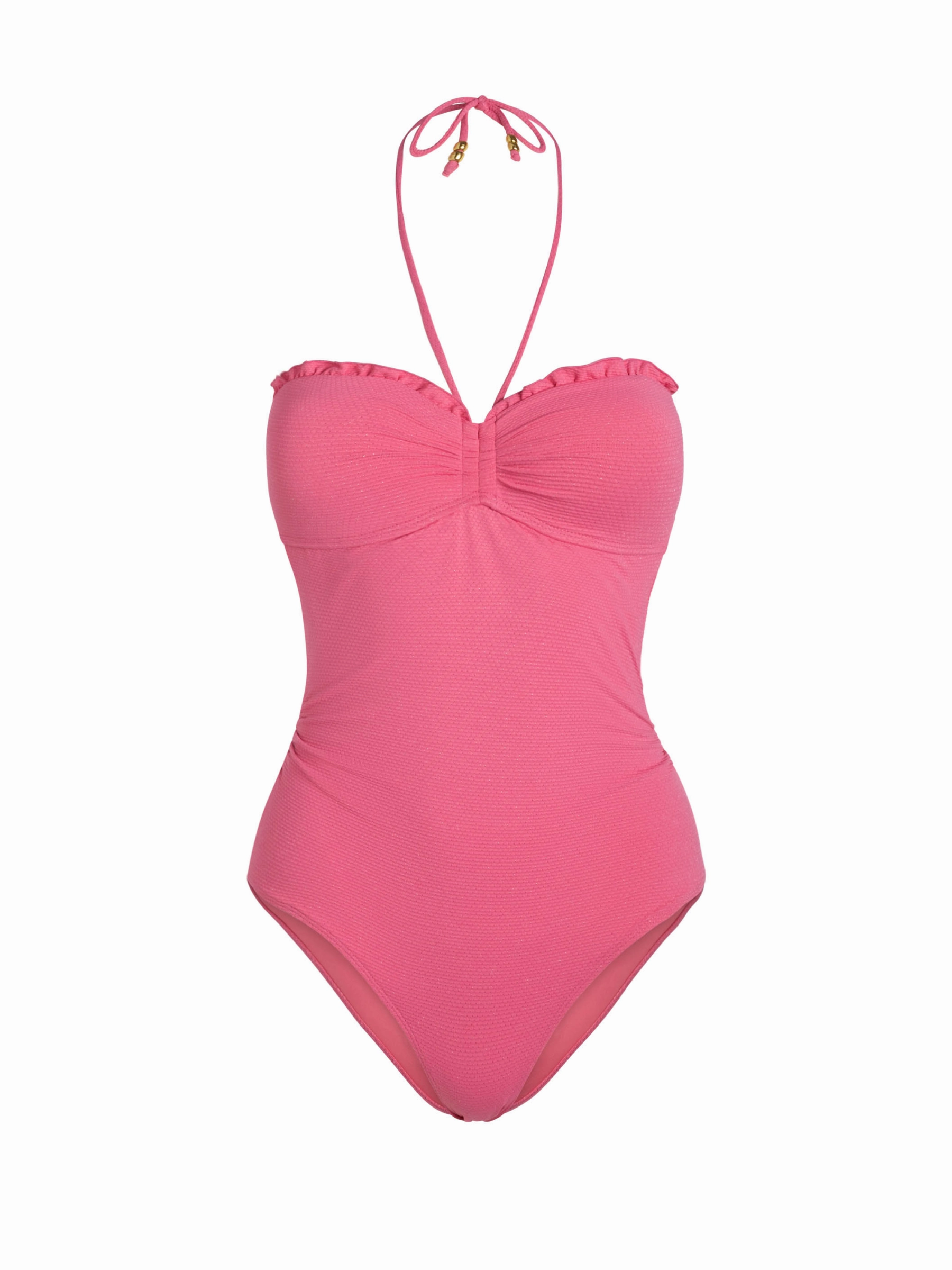 Talia One Piece In Hibiscus Metallic Tropical-Vibes