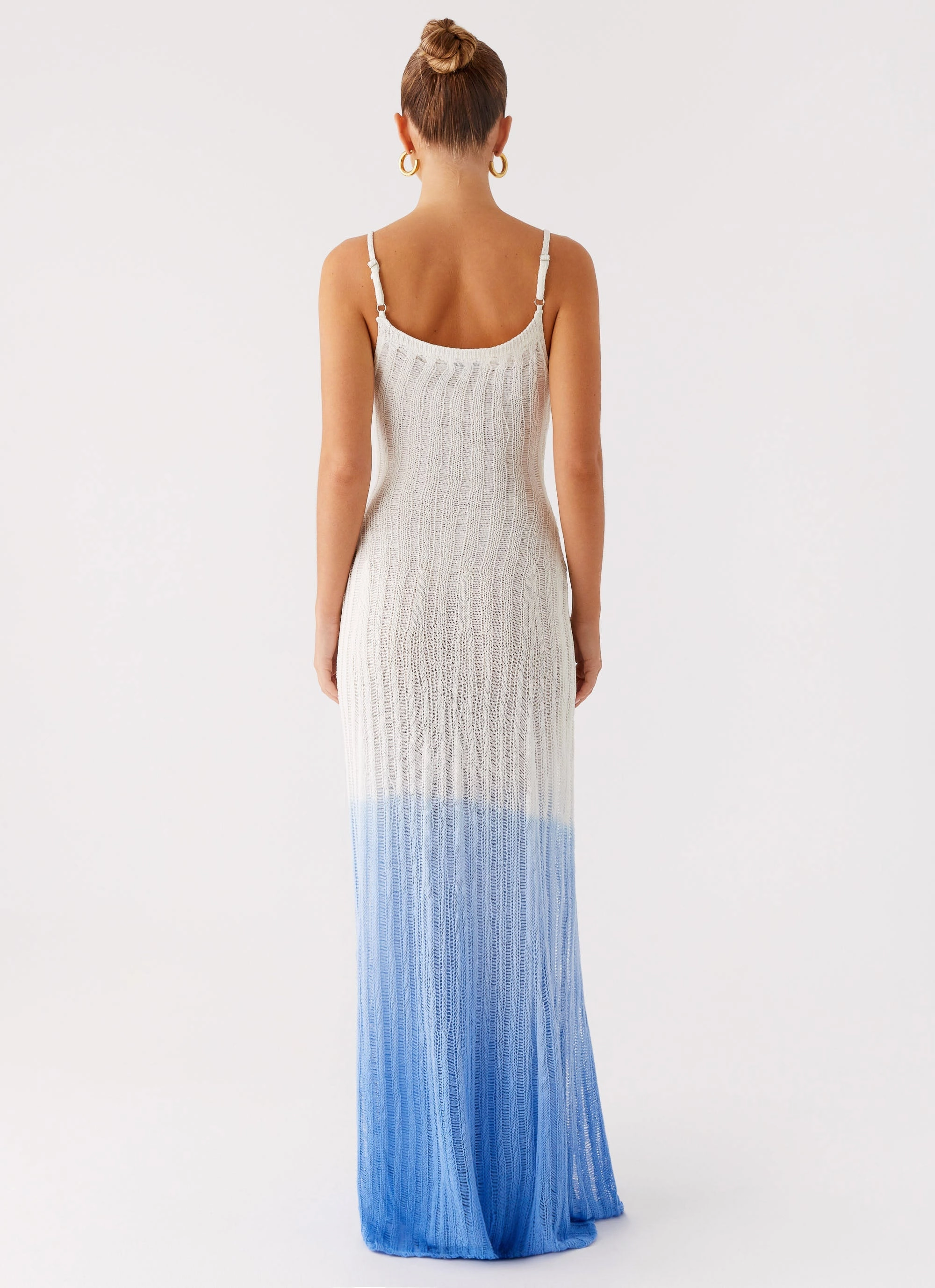 Metallic Finish Trend Glow Kiki Maxi Dress - Ombre Blue