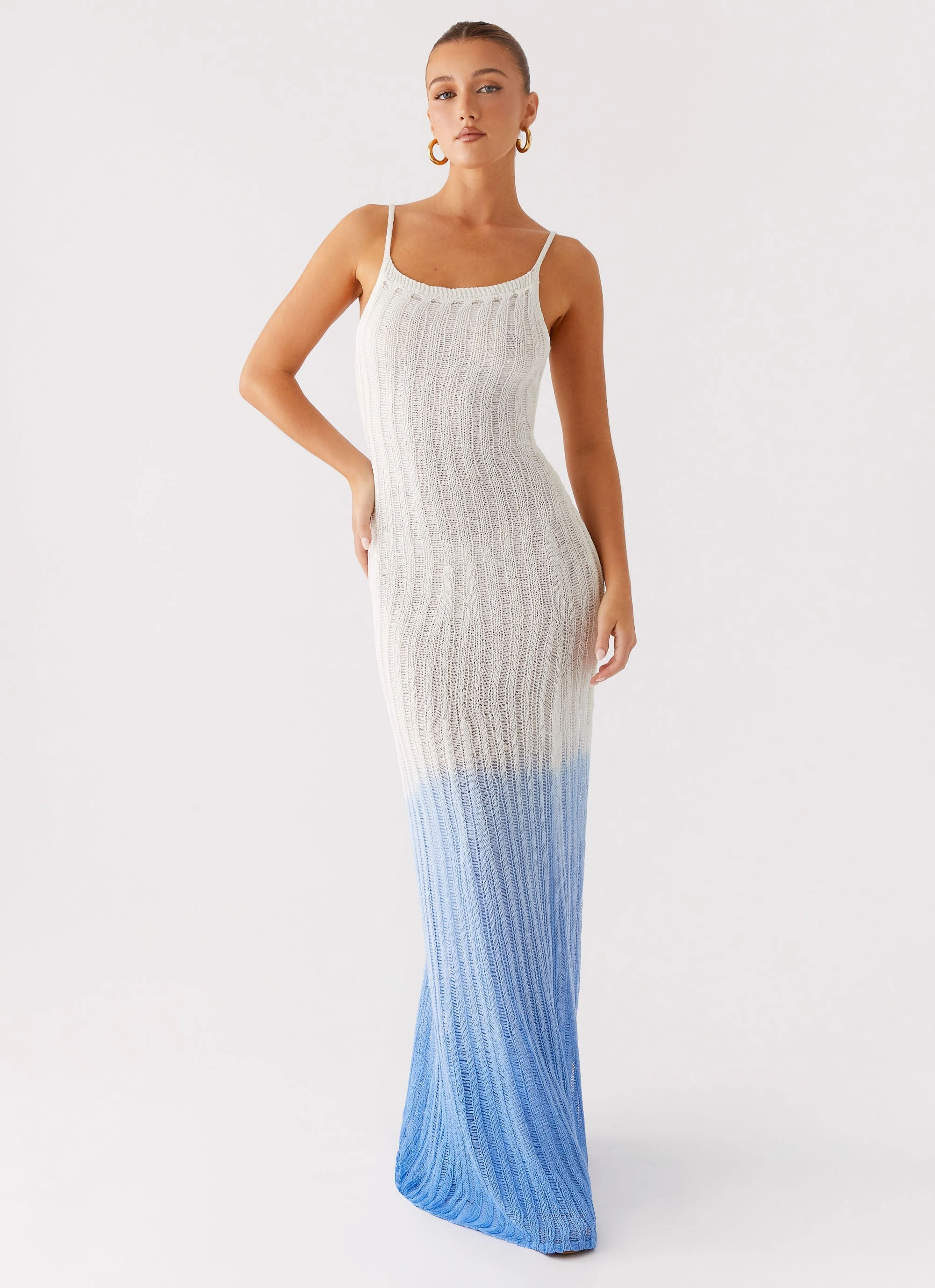 Kiki Maxi Dress - Ombre Blue Perfectly Fit Look Daywear Mood