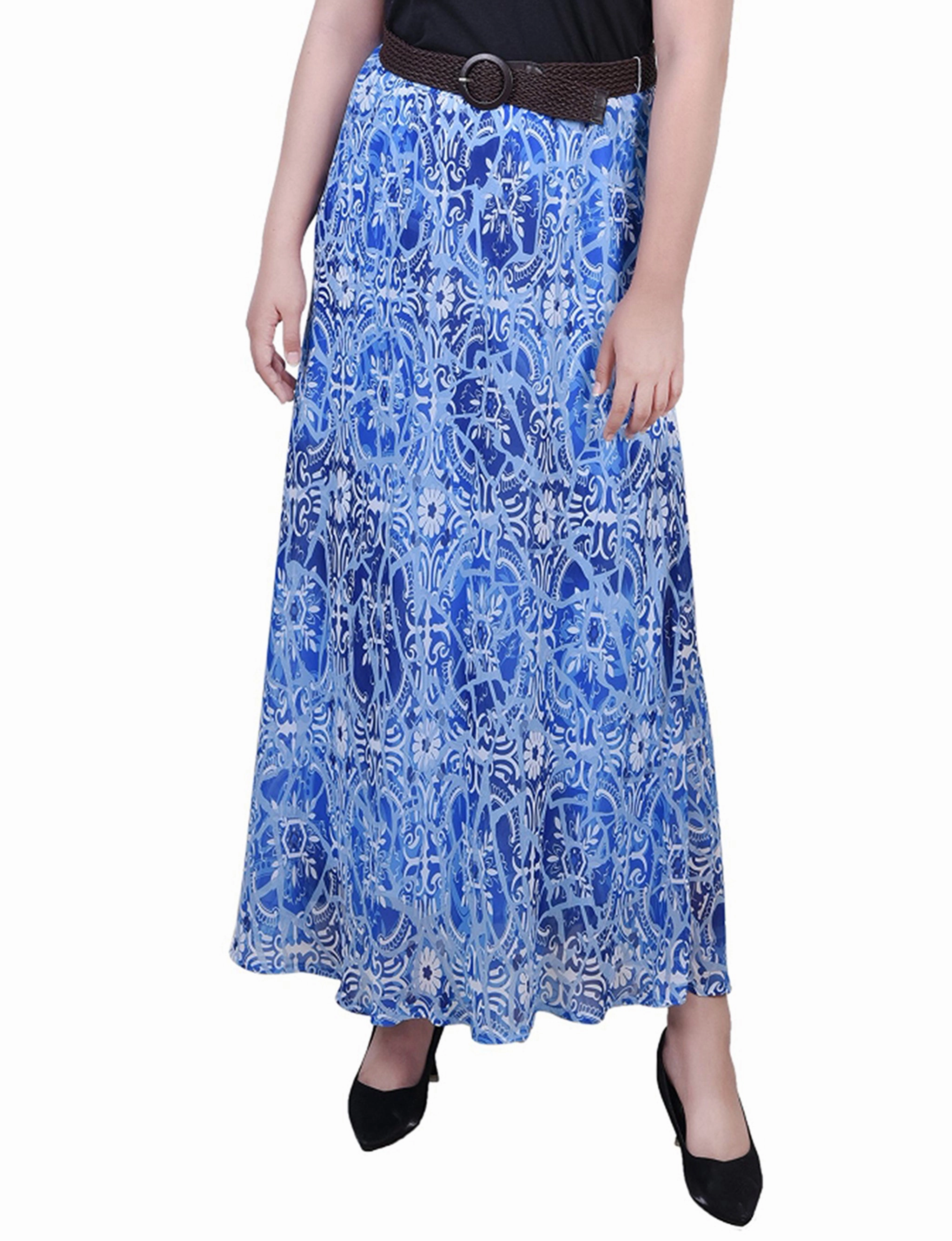 Petite Chiffon Maxi Skirt Easy Comfort natural fiber