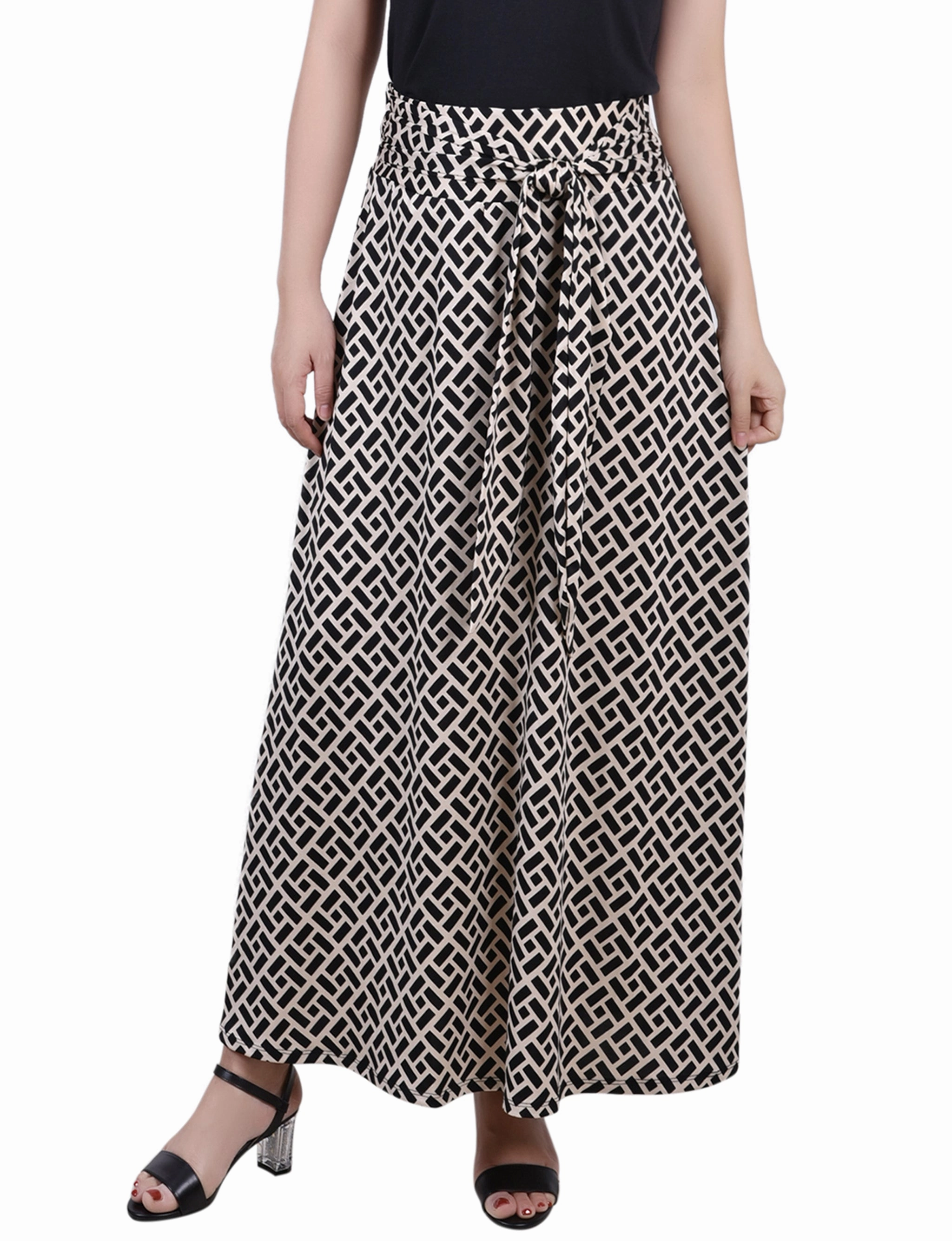 Petite Maxi Skirt With Sash Waist Tie Trend Ready