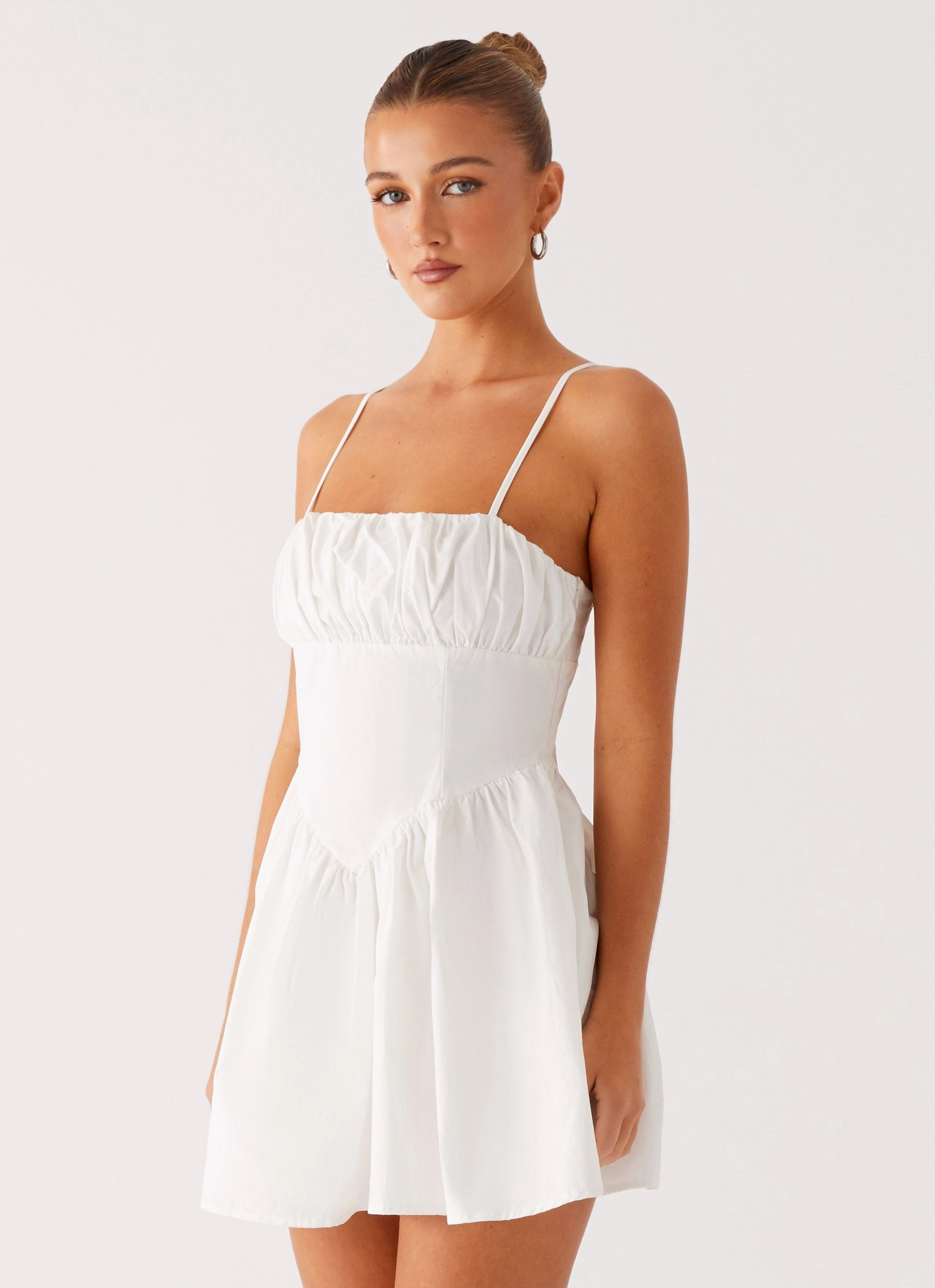 Phillipa Mini Dress - White Flattering Layers