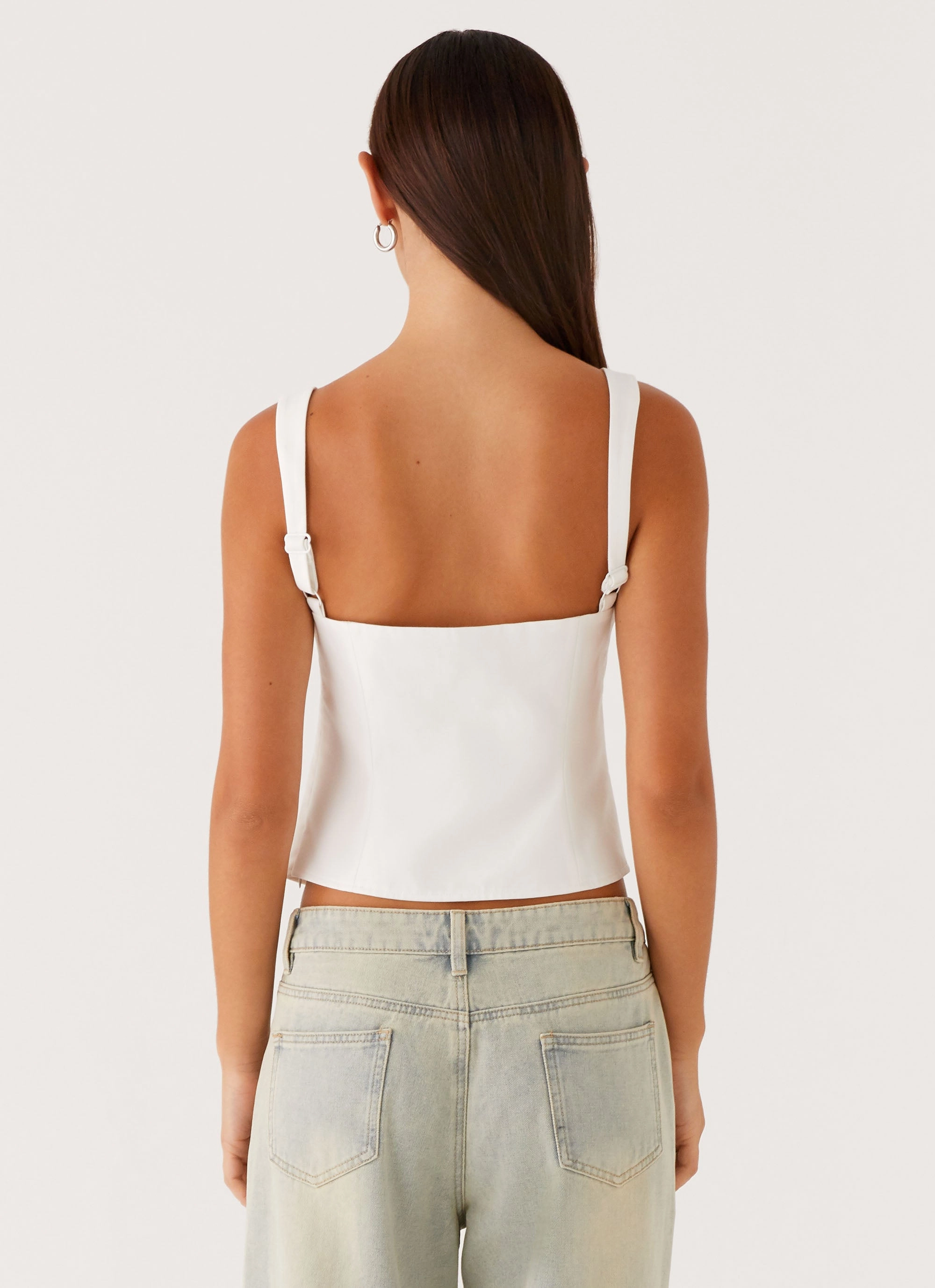 Pia Cut Out Top - White Comfy Style