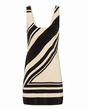 Chilly Day Wear Light Coral Pietra Scoop Mini Dress in Milano Nero