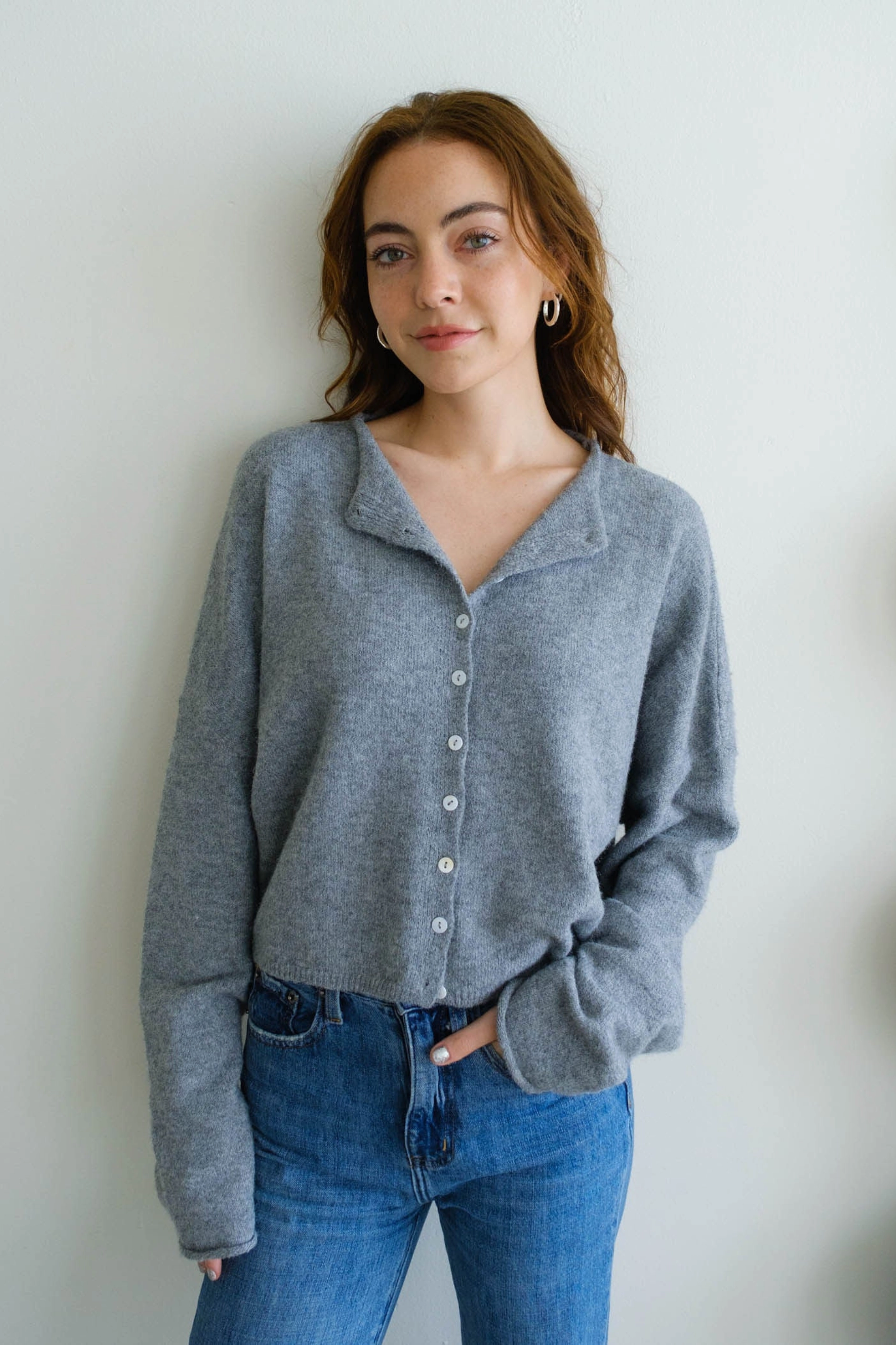 Piper Cardigan - Heather Grey Layering Style Natural Fiber Blend