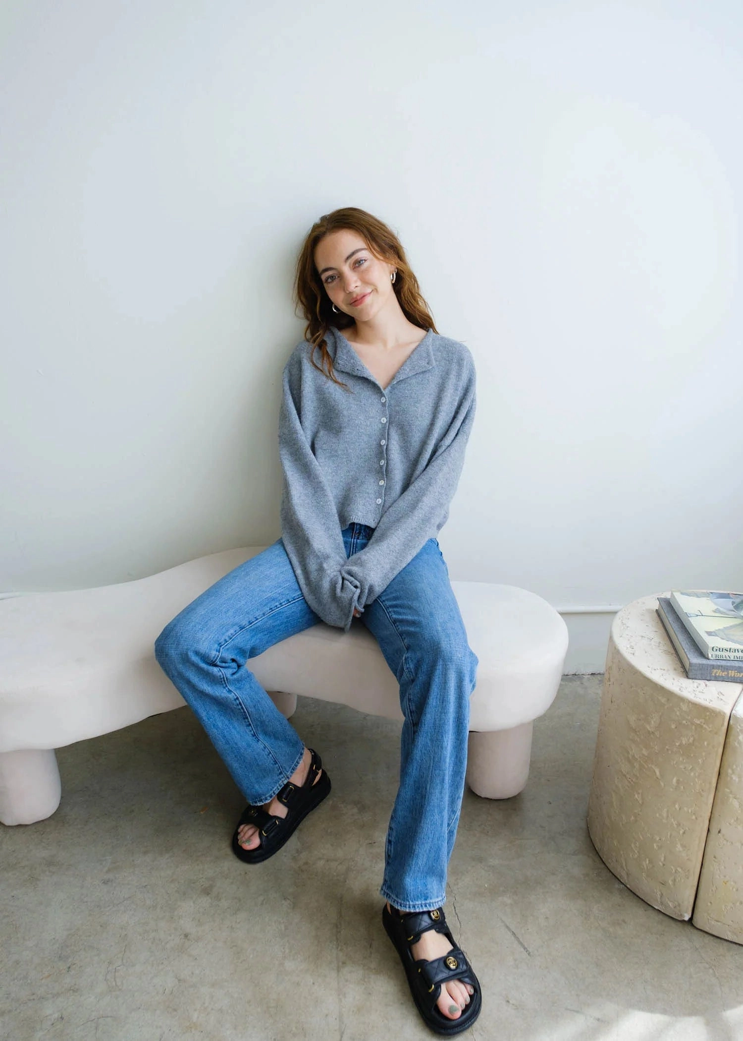 Odor Resistant Treatment Cozy Layer Piper Cardigan - Heather Grey