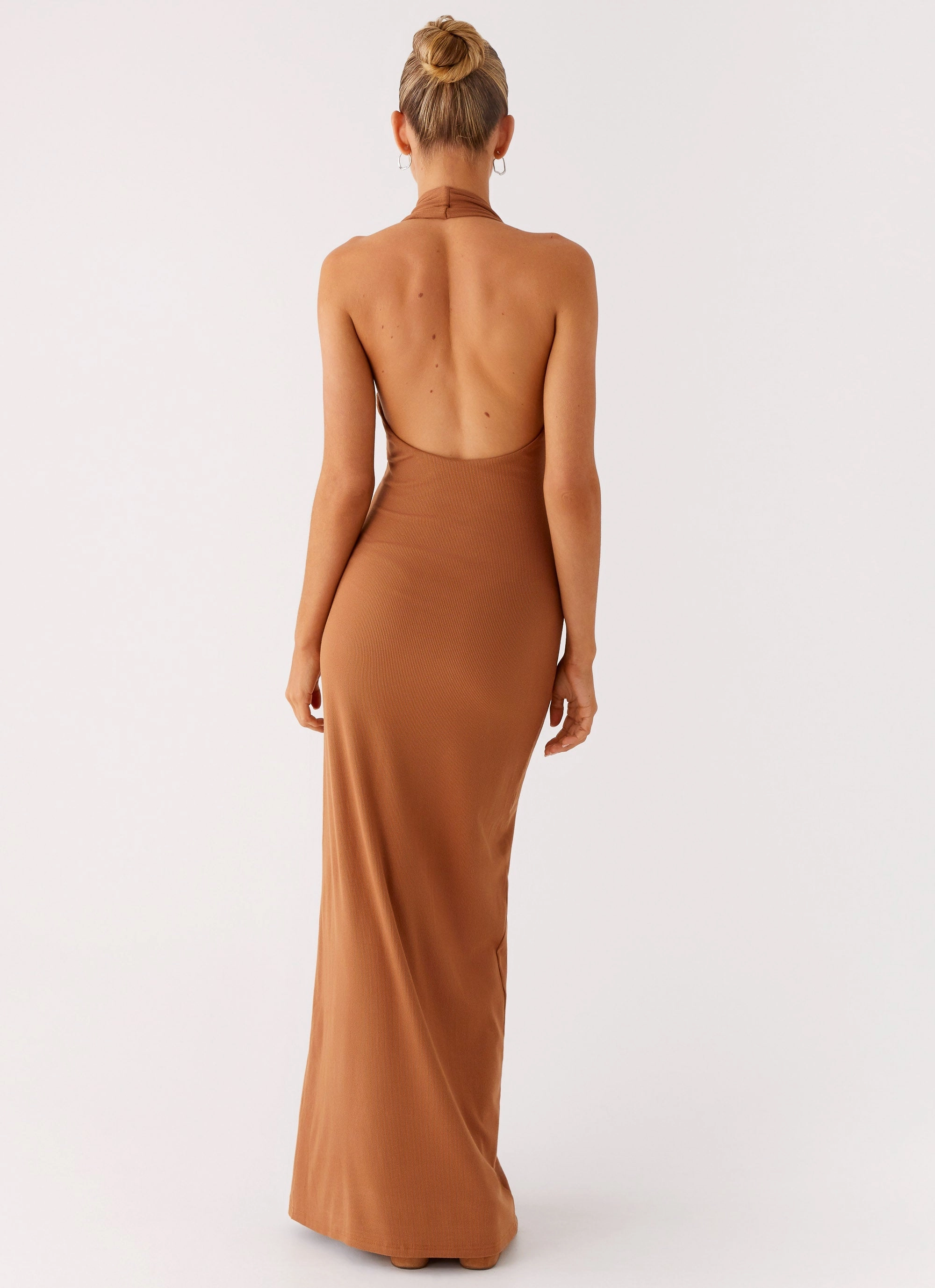 Plunge For You Maxi Dress - Tan Feminine Layers relaxed shape