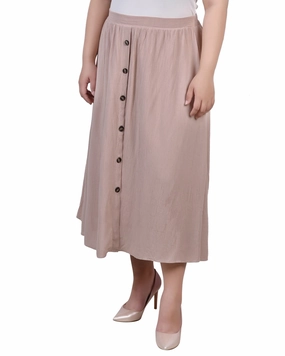 Plus Size Knee Length A Line Skirt Road Trip Urban Style