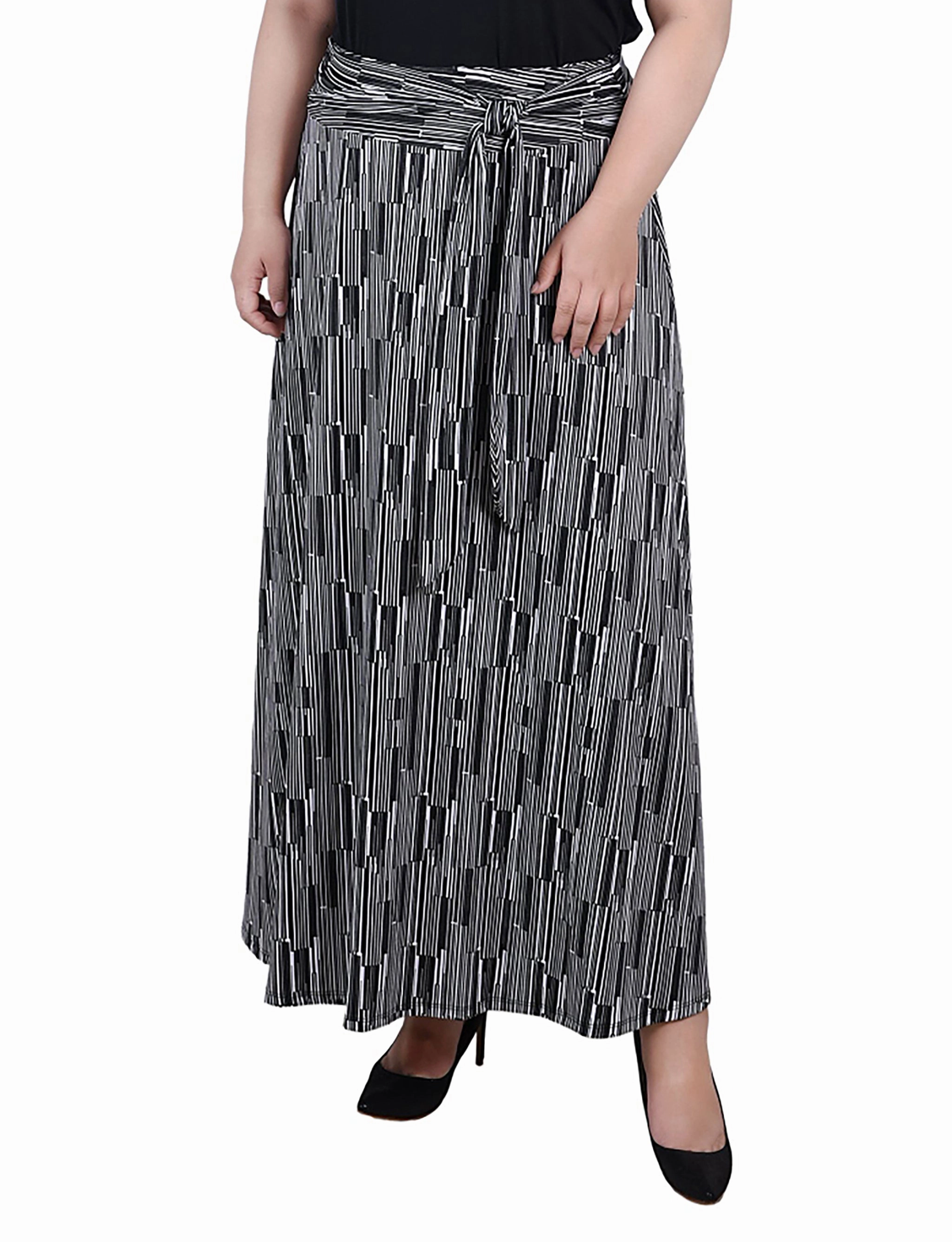 Plus Size Maxi Skirt With Sash Waist Tie Outfit Essence