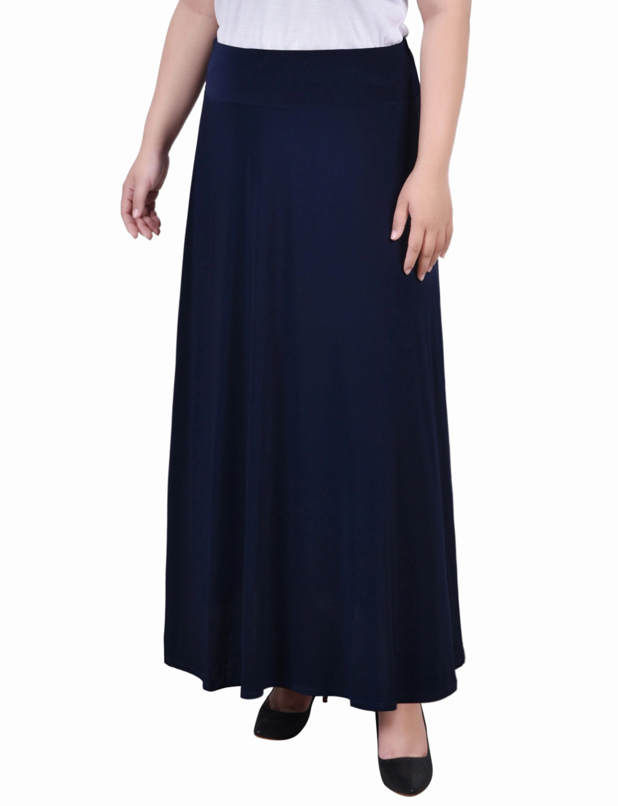 Trend Ready Plus Size Wide Yoked Maxi Skirt