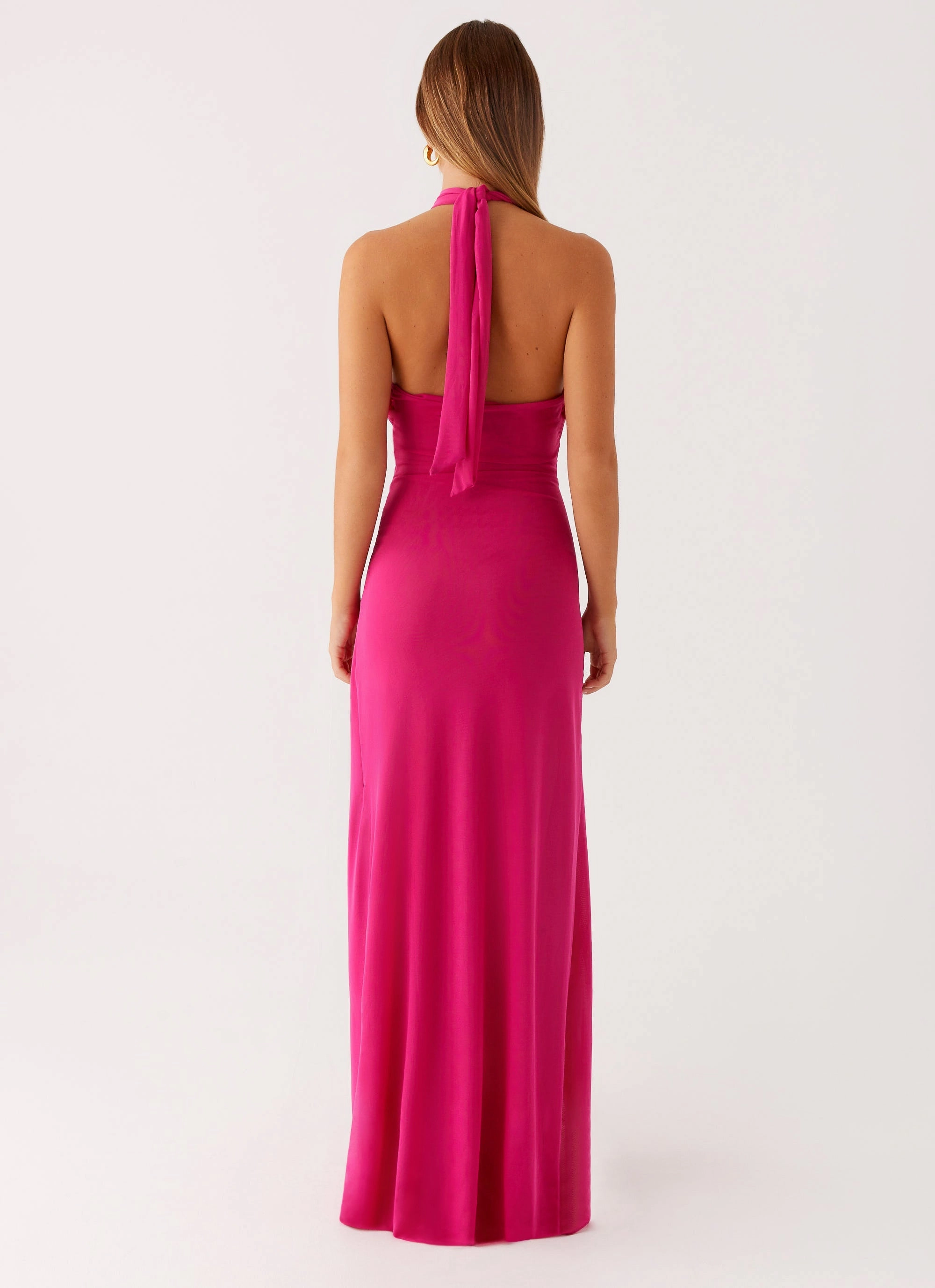 Chill Lines Bold Statement Ericka Maxi Dress - Hot Pink