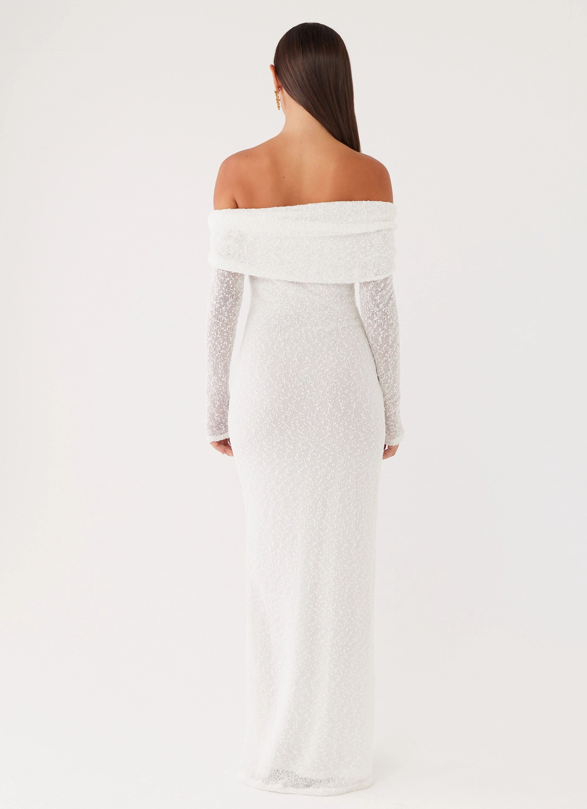 Pollyanna Knit Hardware Maxi Dress - Ivory Happy Soul