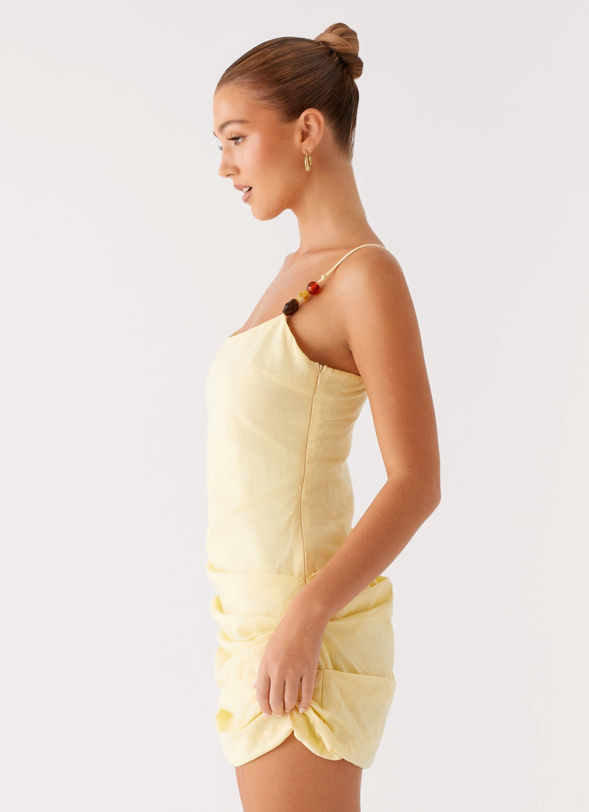 Adella Mini Dress - Yellow Feminine Layers