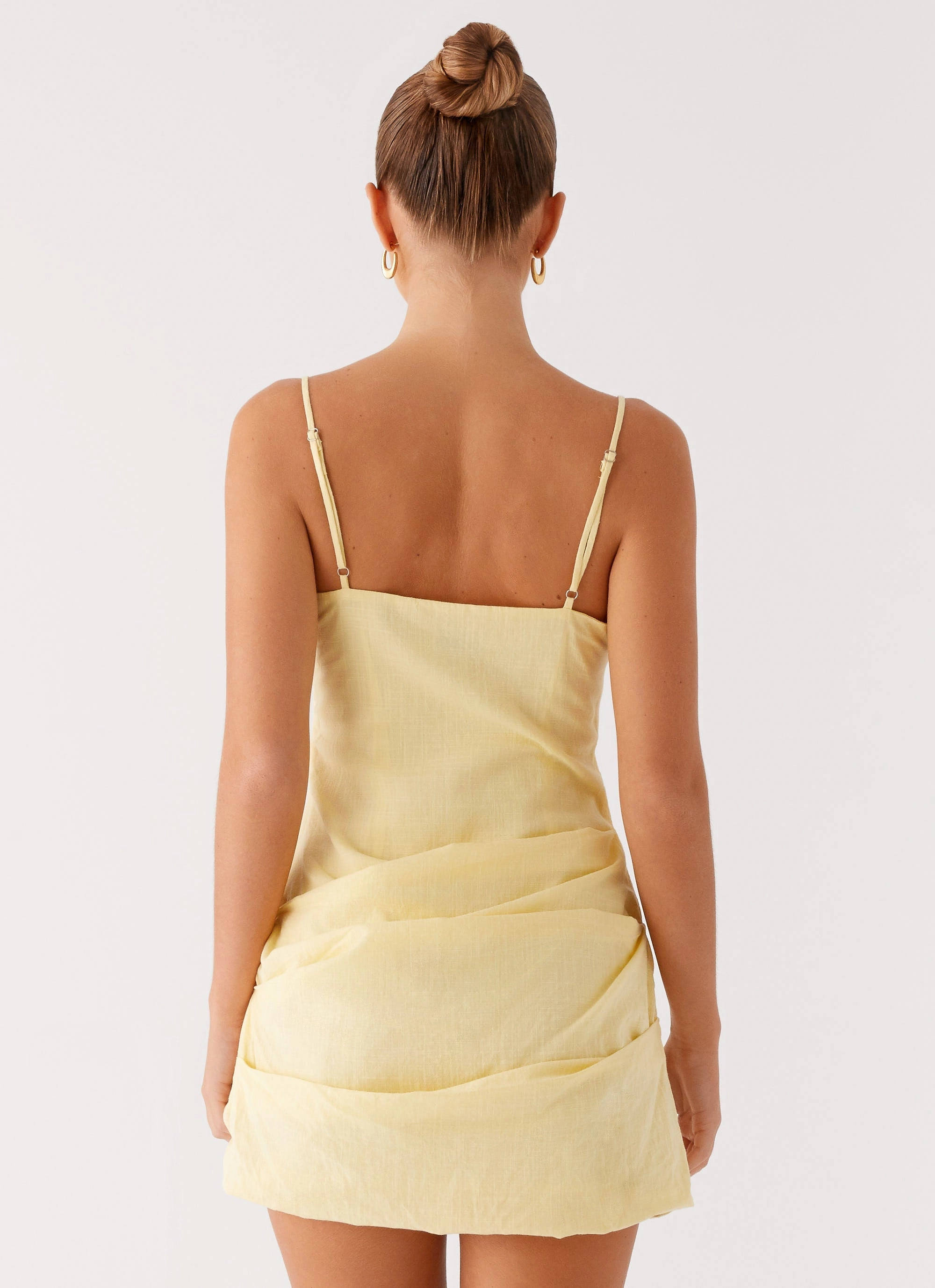 Adella Mini Dress - Yellow Resort Outfit