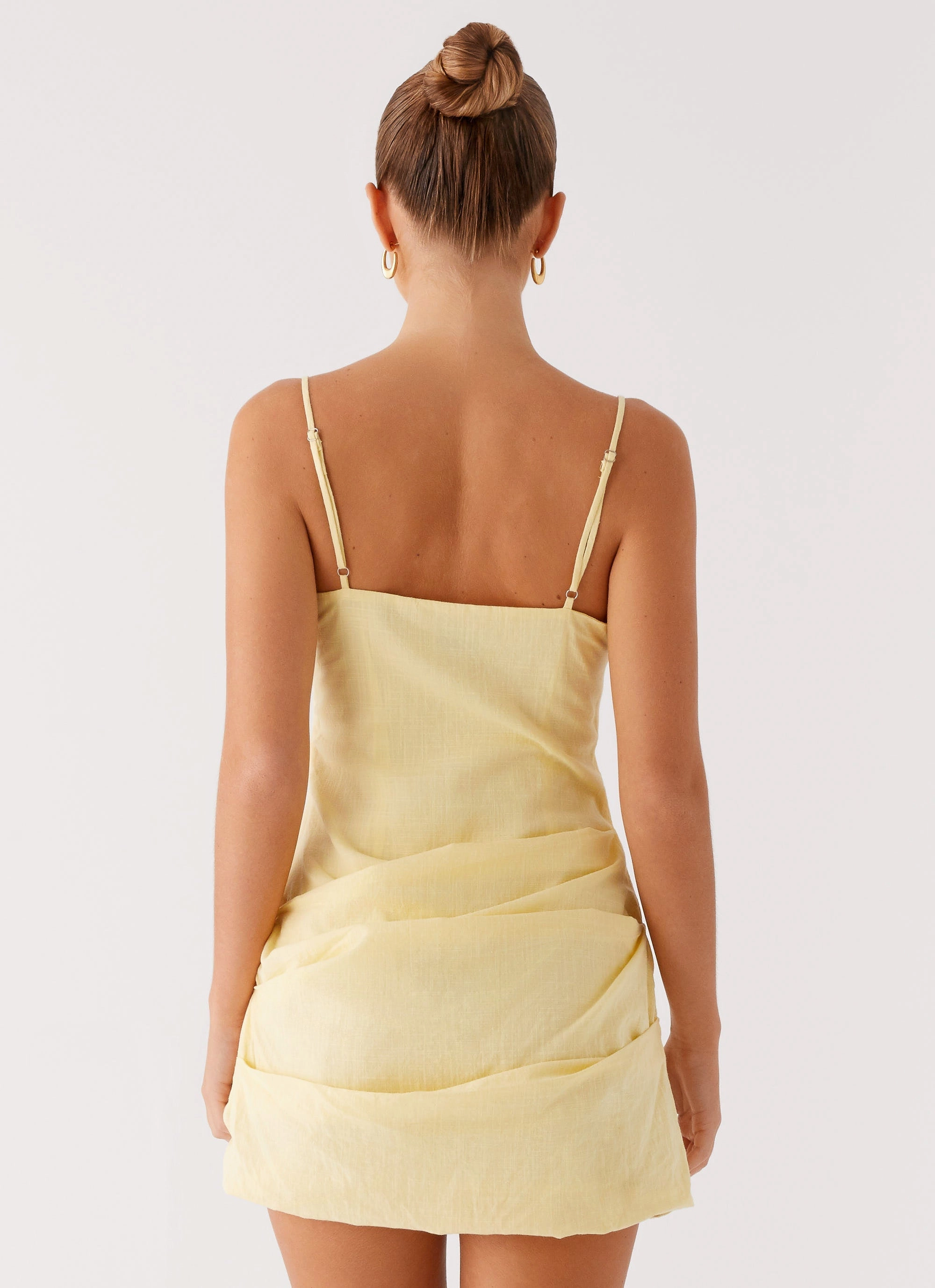 Zip Ease Classic-style Adella Mini Dress - Yellow