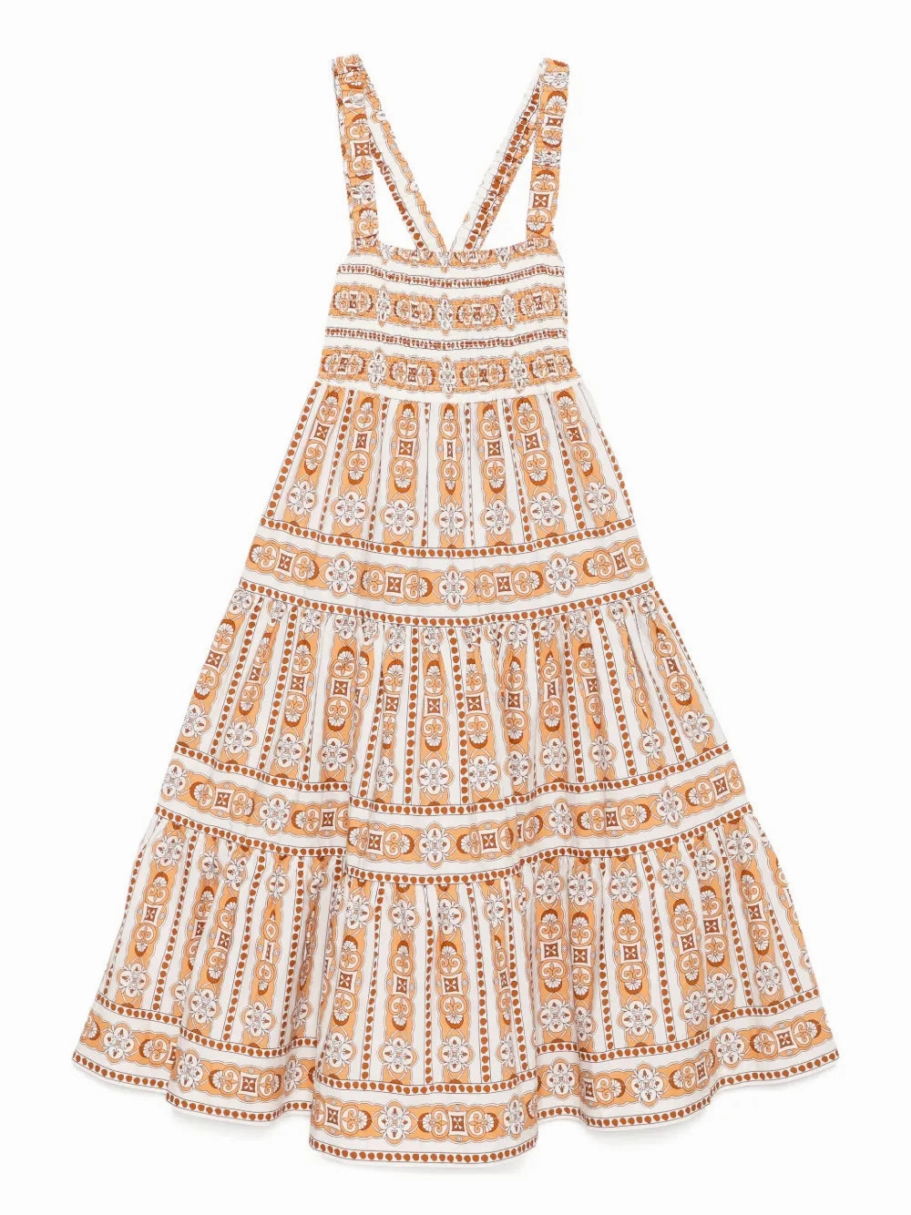 custom-fit Taormina Dress in Bria Stripe Egret