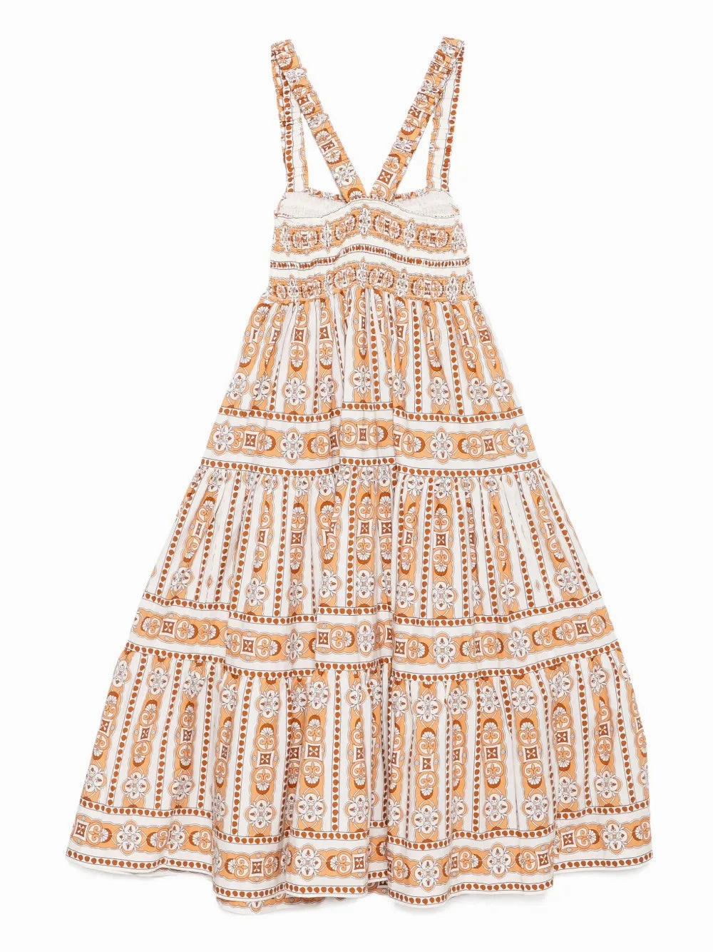 Taormina Dress in Bria Stripe Egret Sustainable Production Methods ZeroWaste Pattern