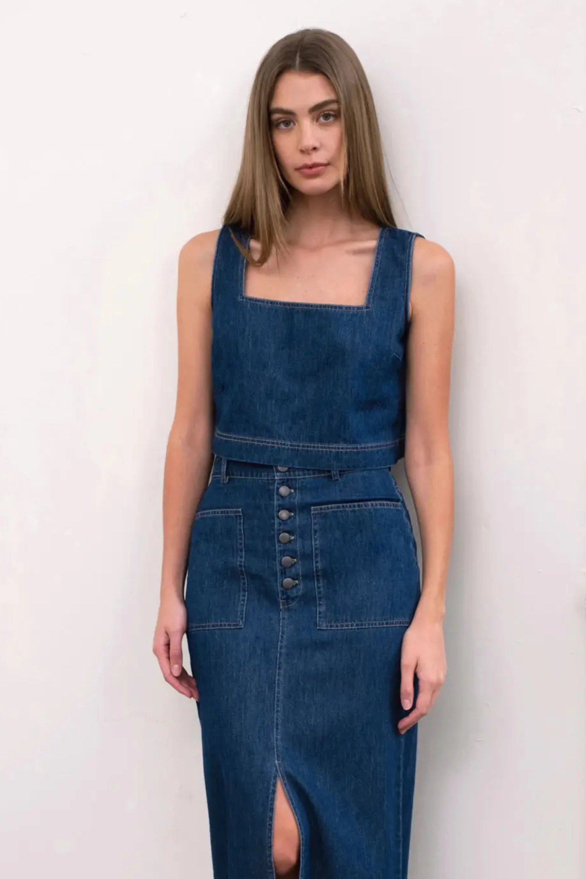 Denim Crop Top AntiOdor LongSleeve