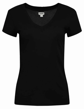 Adjustable Hem Simple Comfort L'Agence Becca V-Neck Tee