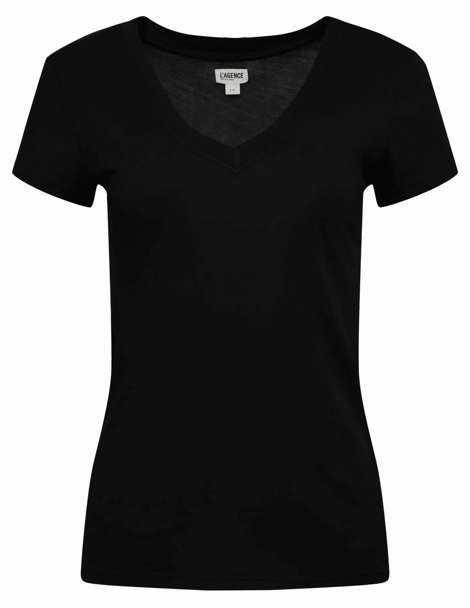 Adjustable Hem Simple Comfort L'Agence Becca V-Neck Tee