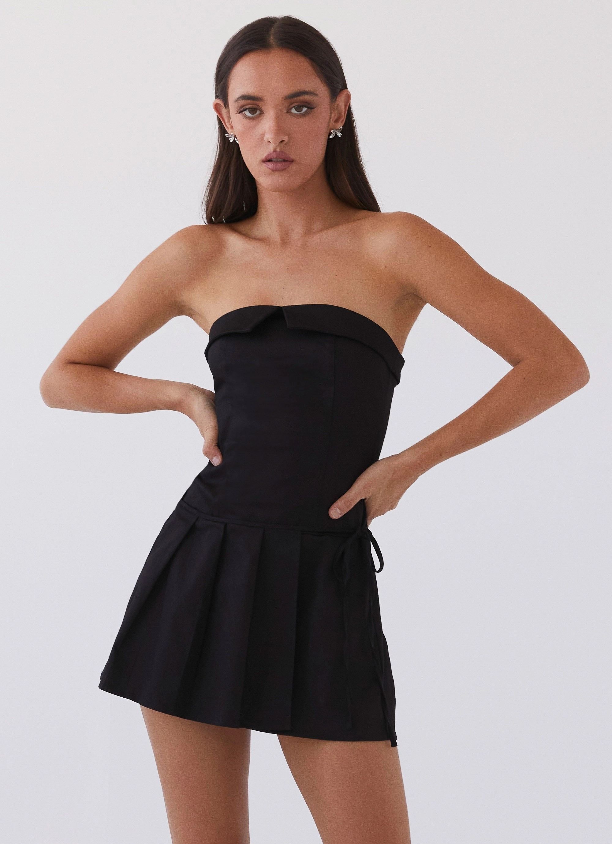 Romantic Style Inclusive Fit Calling The Shots Mini Dress - Black