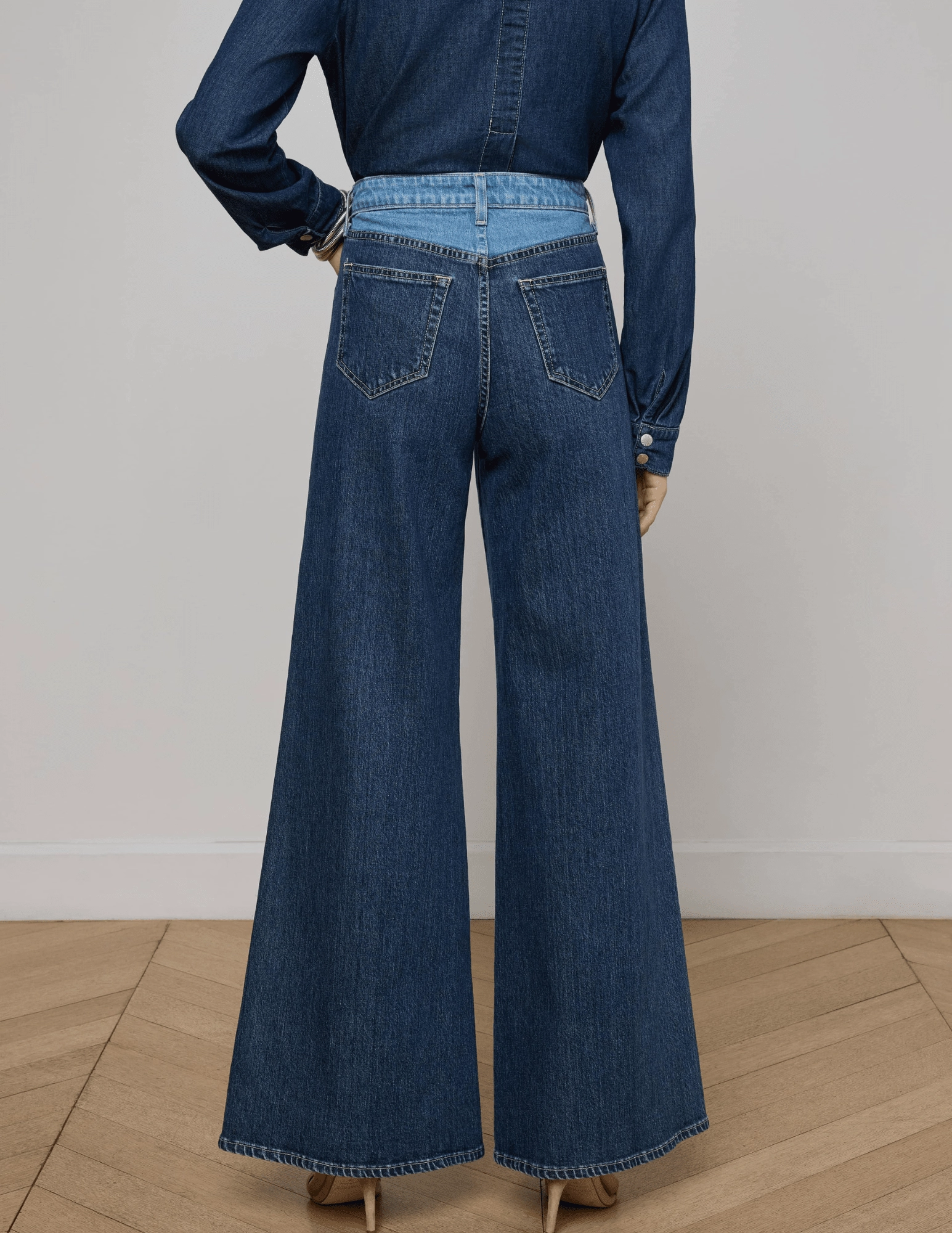 L??AGENCE Beau T-Seam Wide Leg Jeans in Paso SeamlessPockets FlexFoamPadding