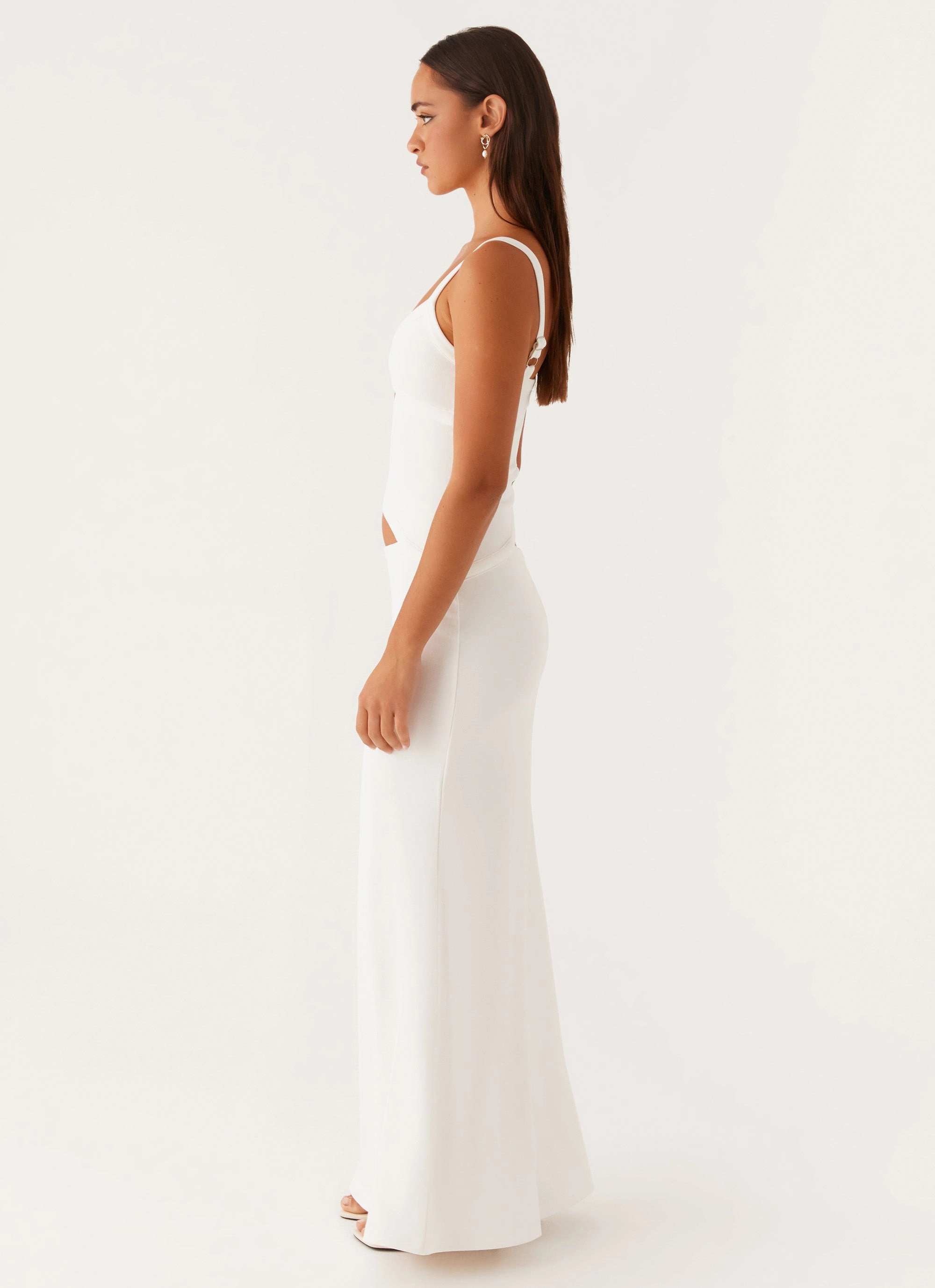 Street Edge Elegant holiday wear Jocelyn Maxi Dress - White