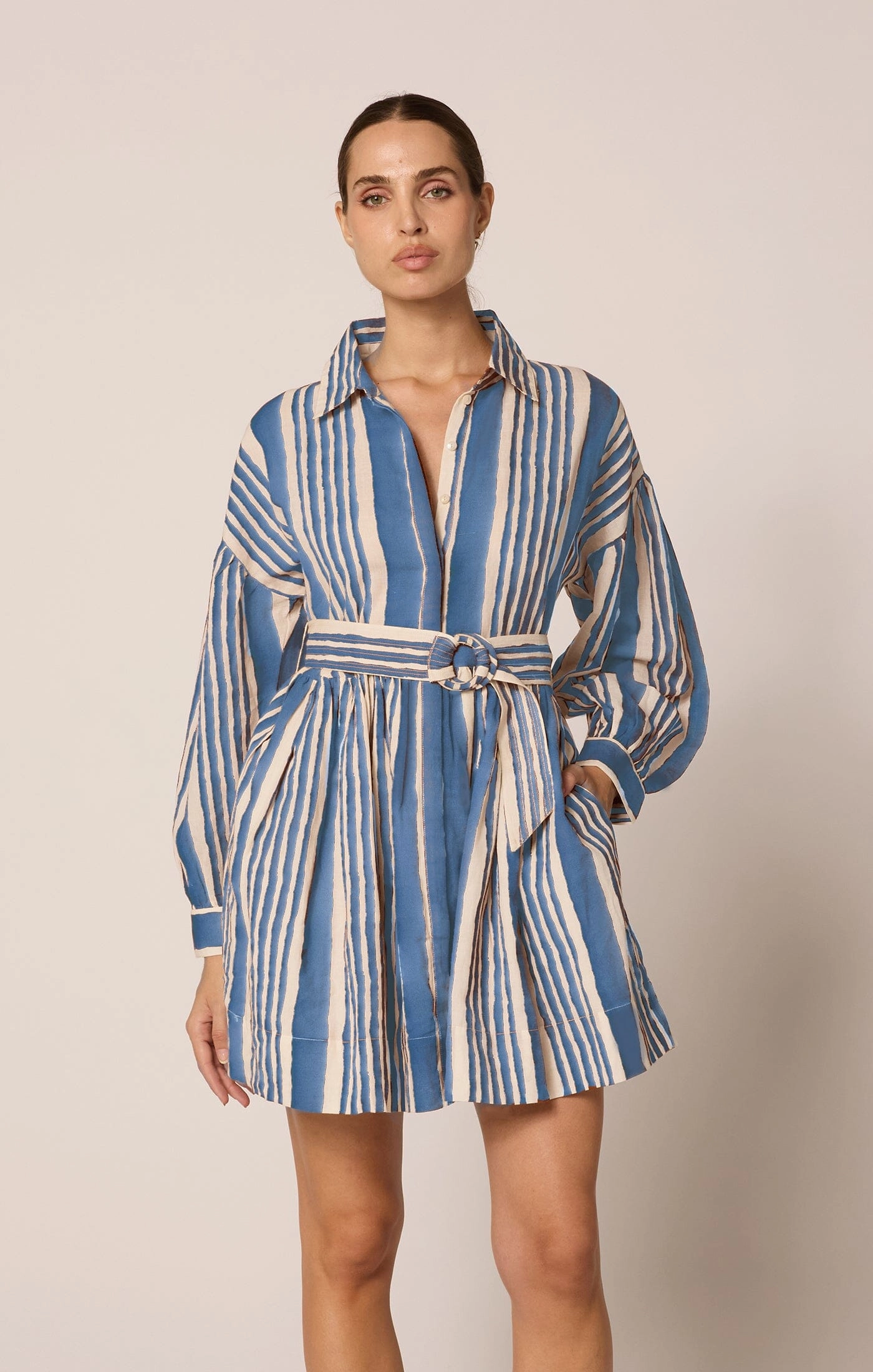 Tiana Mini Dress | Vecchio Stripe Blue Warranty-Included Body Positive