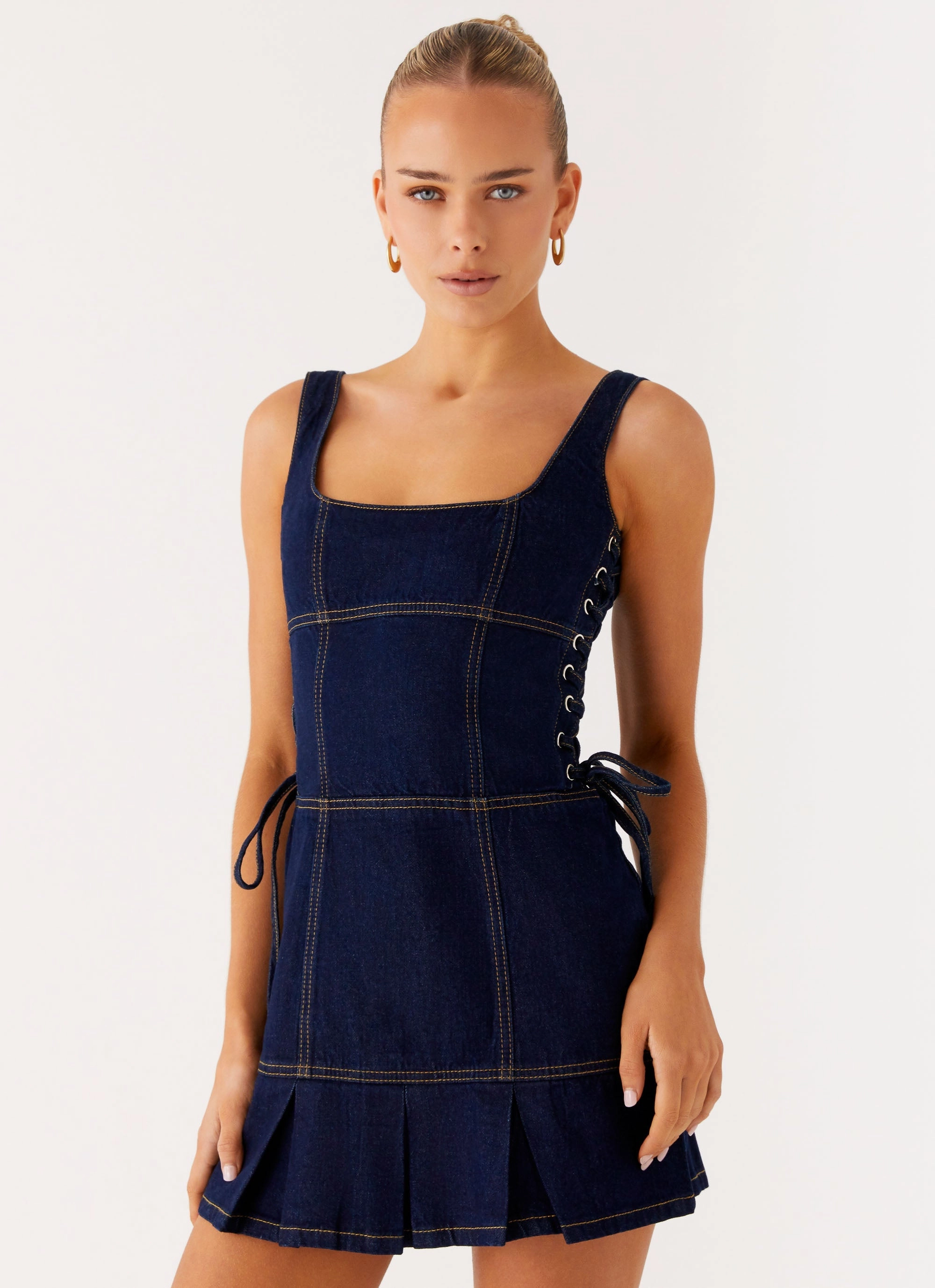 Walk Easy Neutral Finish Preston Mini Dress - Indigo