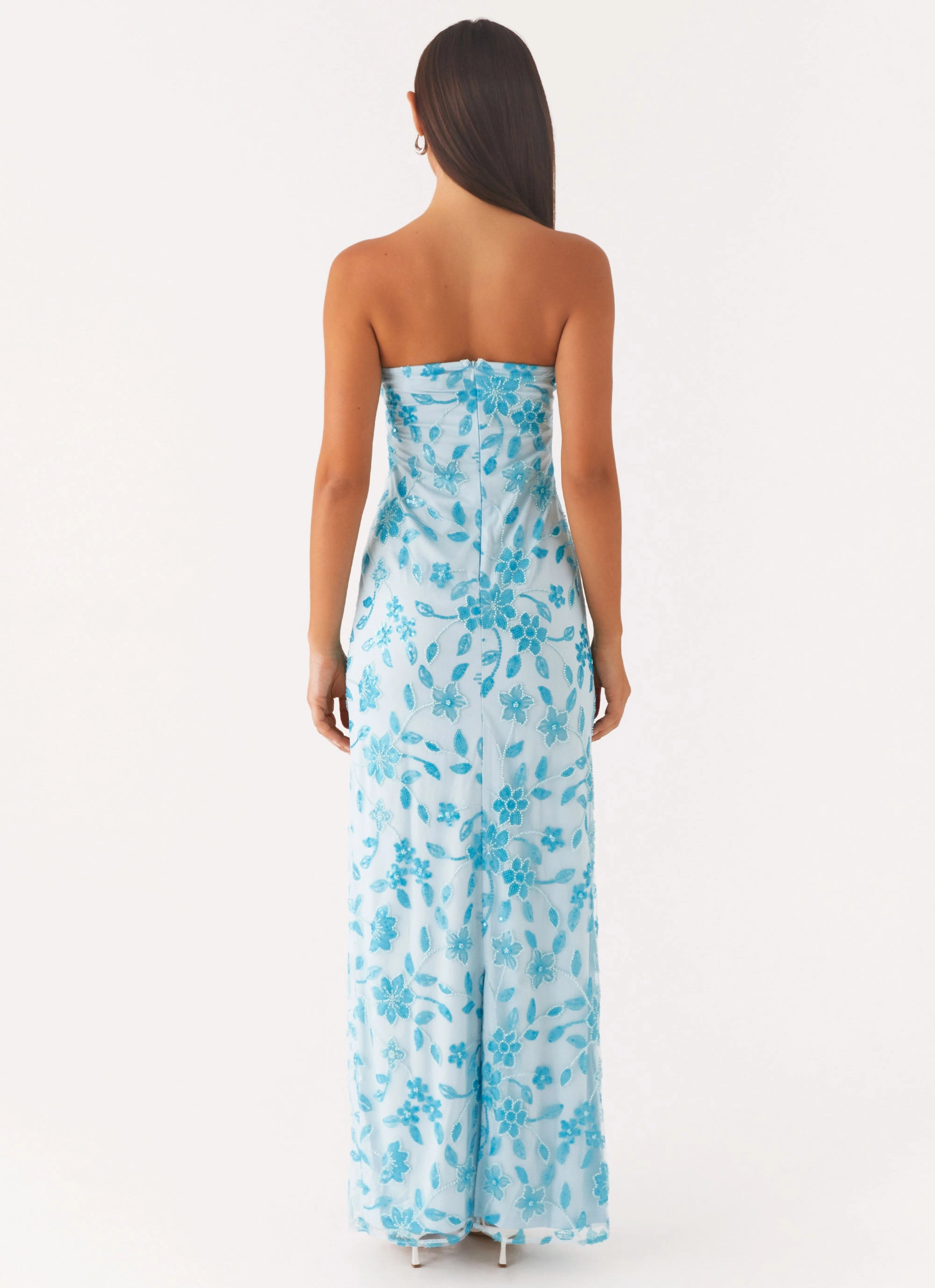 Chill Detail Prism Beaded Maxi Dress - Blue