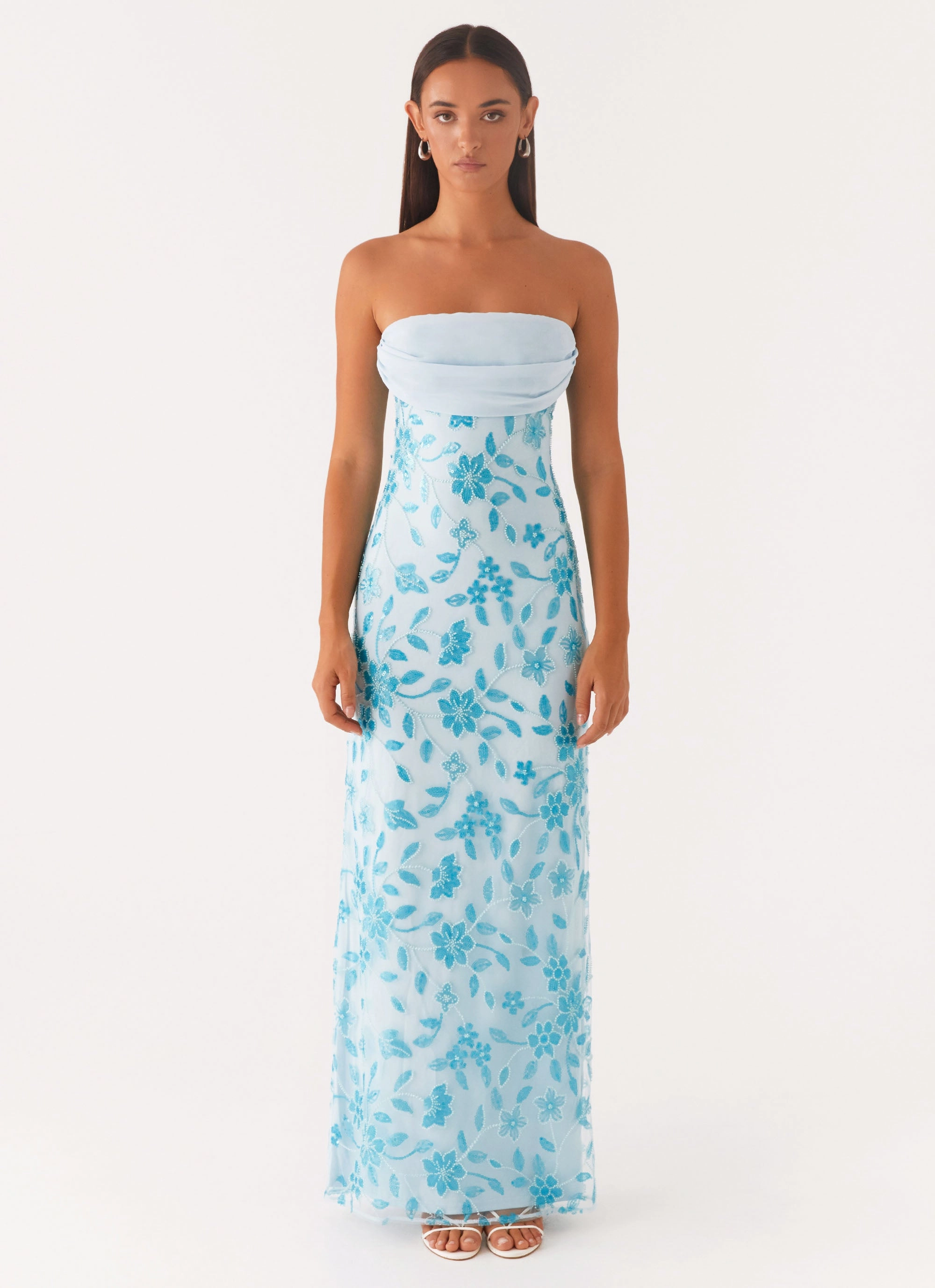 Prism Beaded Maxi Dress - Blue Pure Motion Fall Fashion