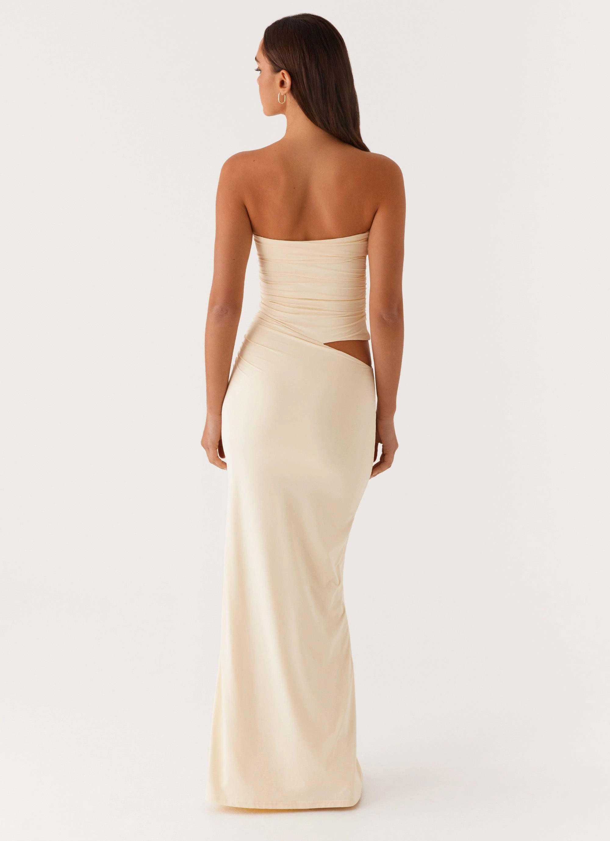 Romee Strapless Maxi Dress - Pastel Yellow Quick Match