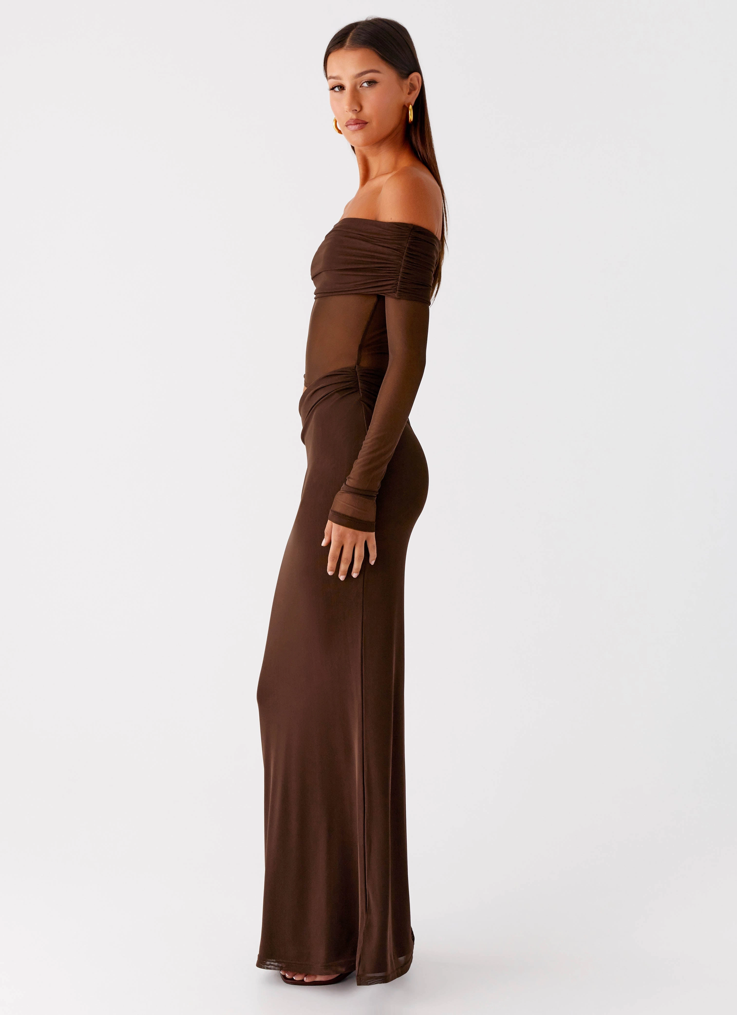 Layered Form Emery Maxi Dress - Chocolate