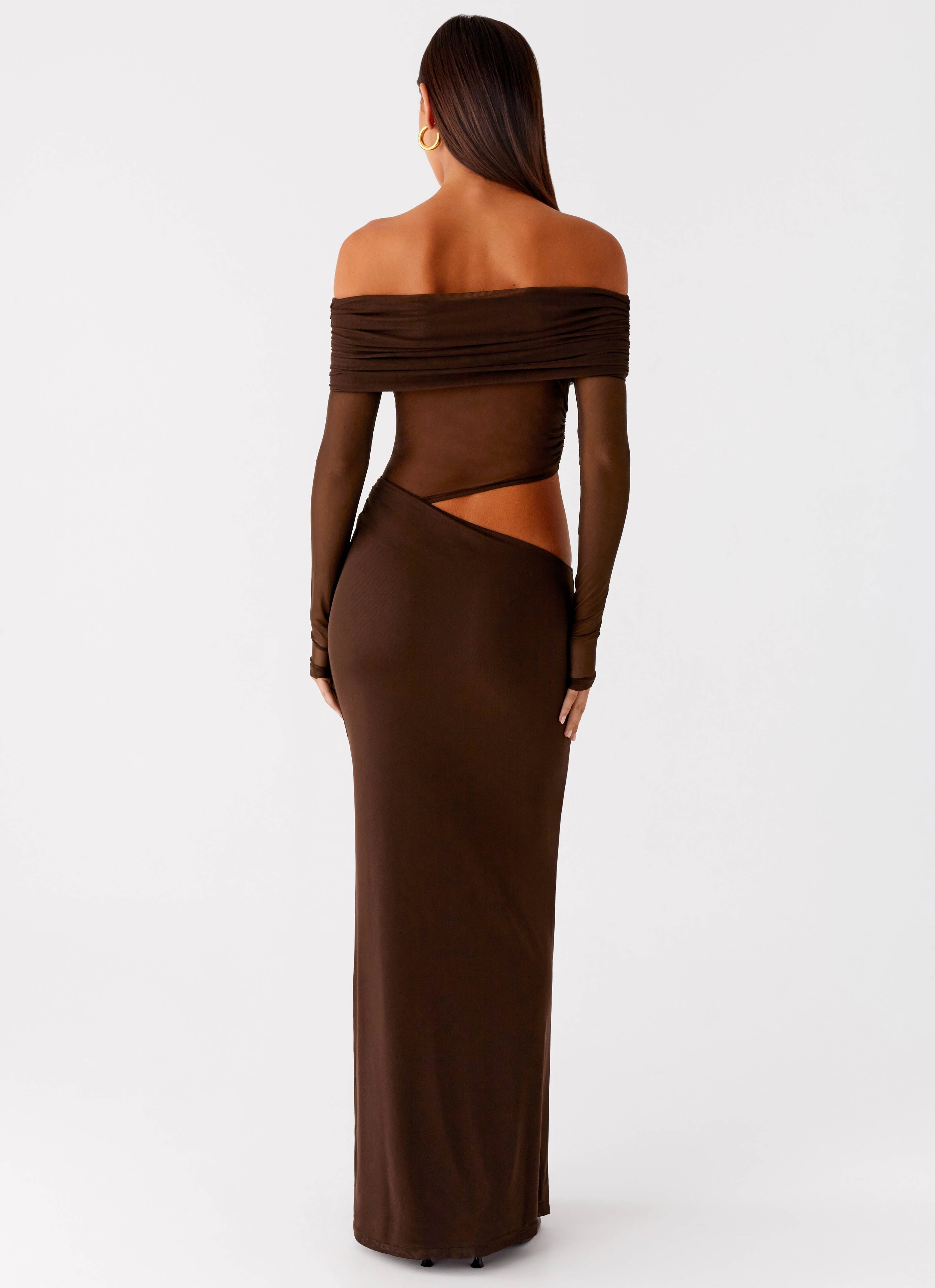Emery Maxi Dress - Chocolate Wrinkle-Free-Finish