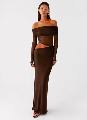 Emery Maxi Dress - Chocolate Clean Grace