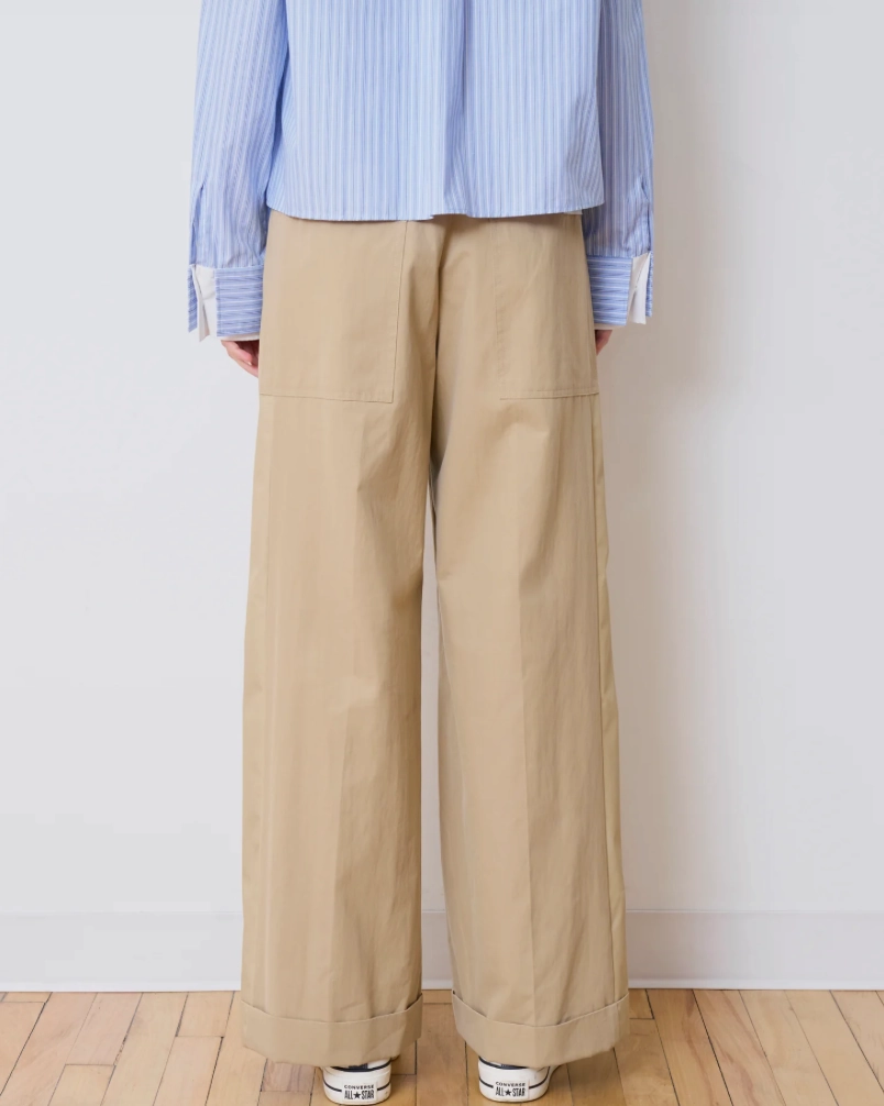 Elastic Free Cuffs Field Trouser in Sand