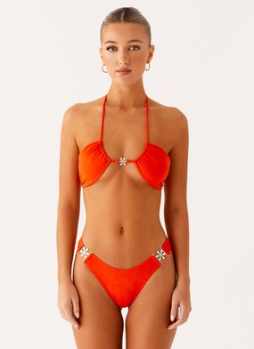 Breathable fabric Versatile-Wear Saint Lucia Bikini Bottom - Orange