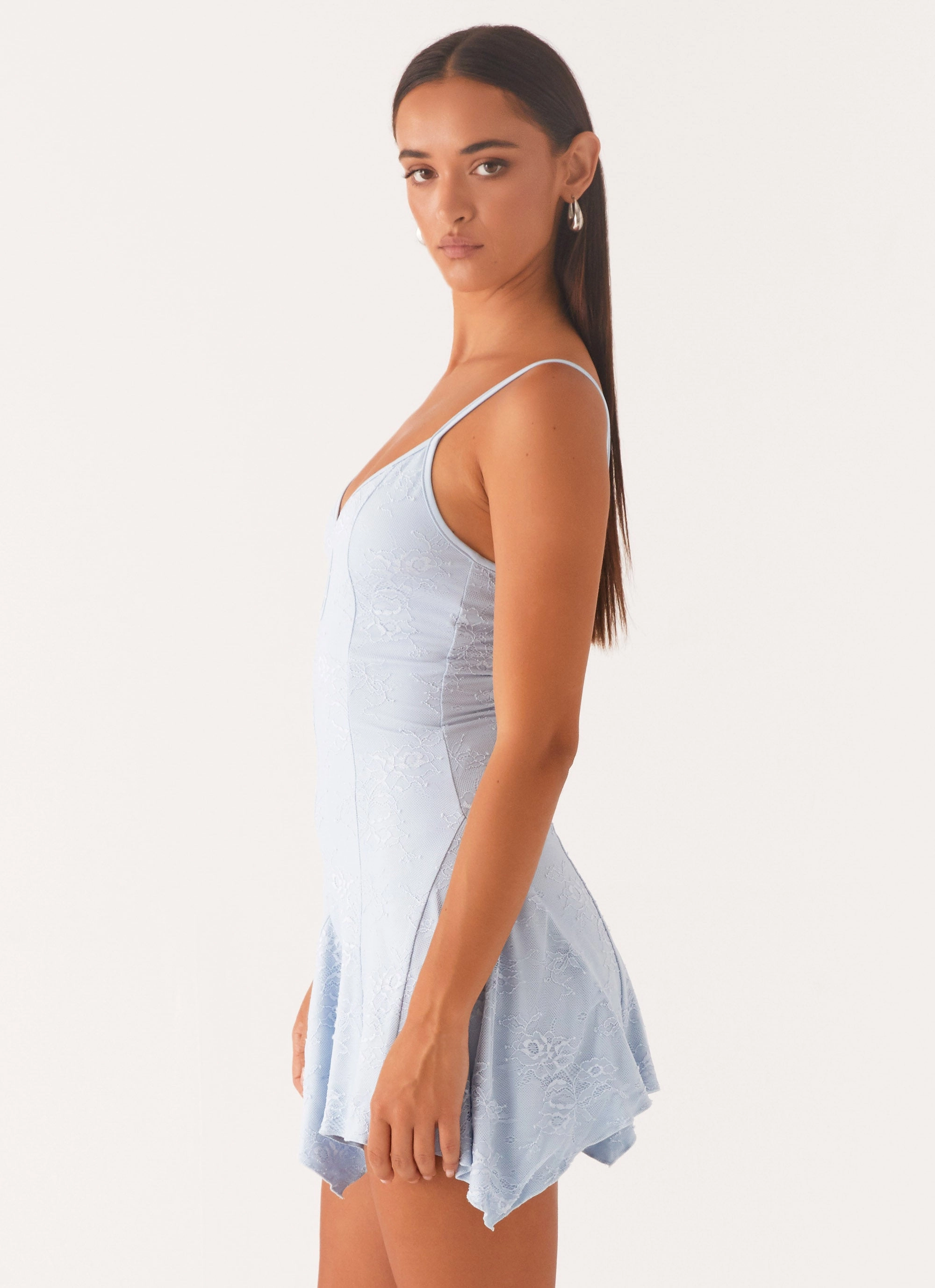 Elegant Cut Fashionable Look Surry Mini Dress - Blue