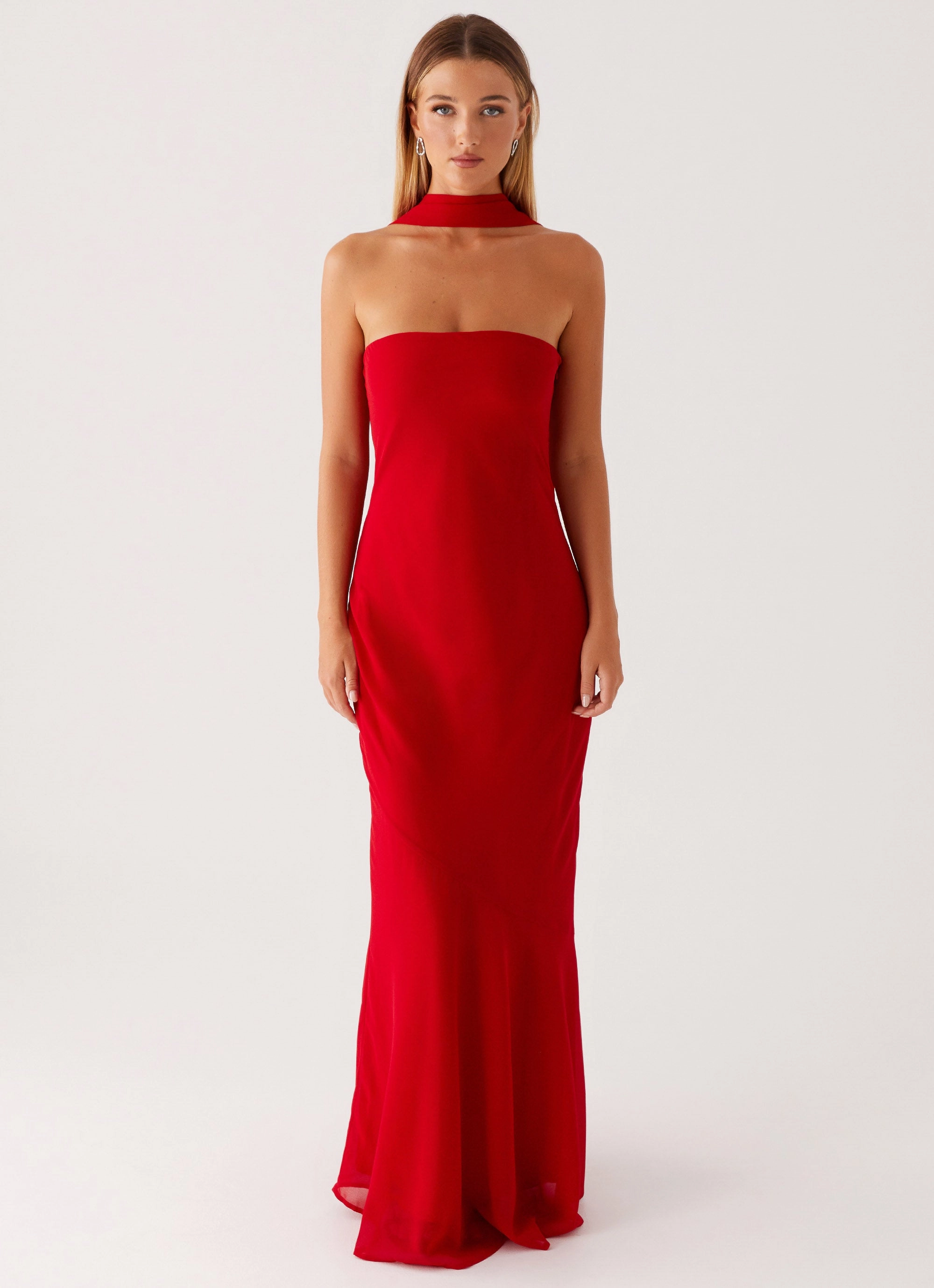 Summer-Season Under The Pagoda Maxi Dress - Red