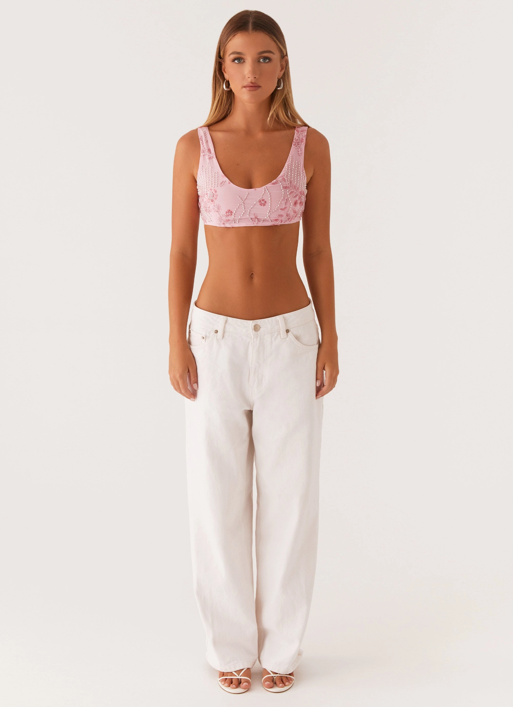 VentilatedBack Mercer Sequin Bralette - Pink