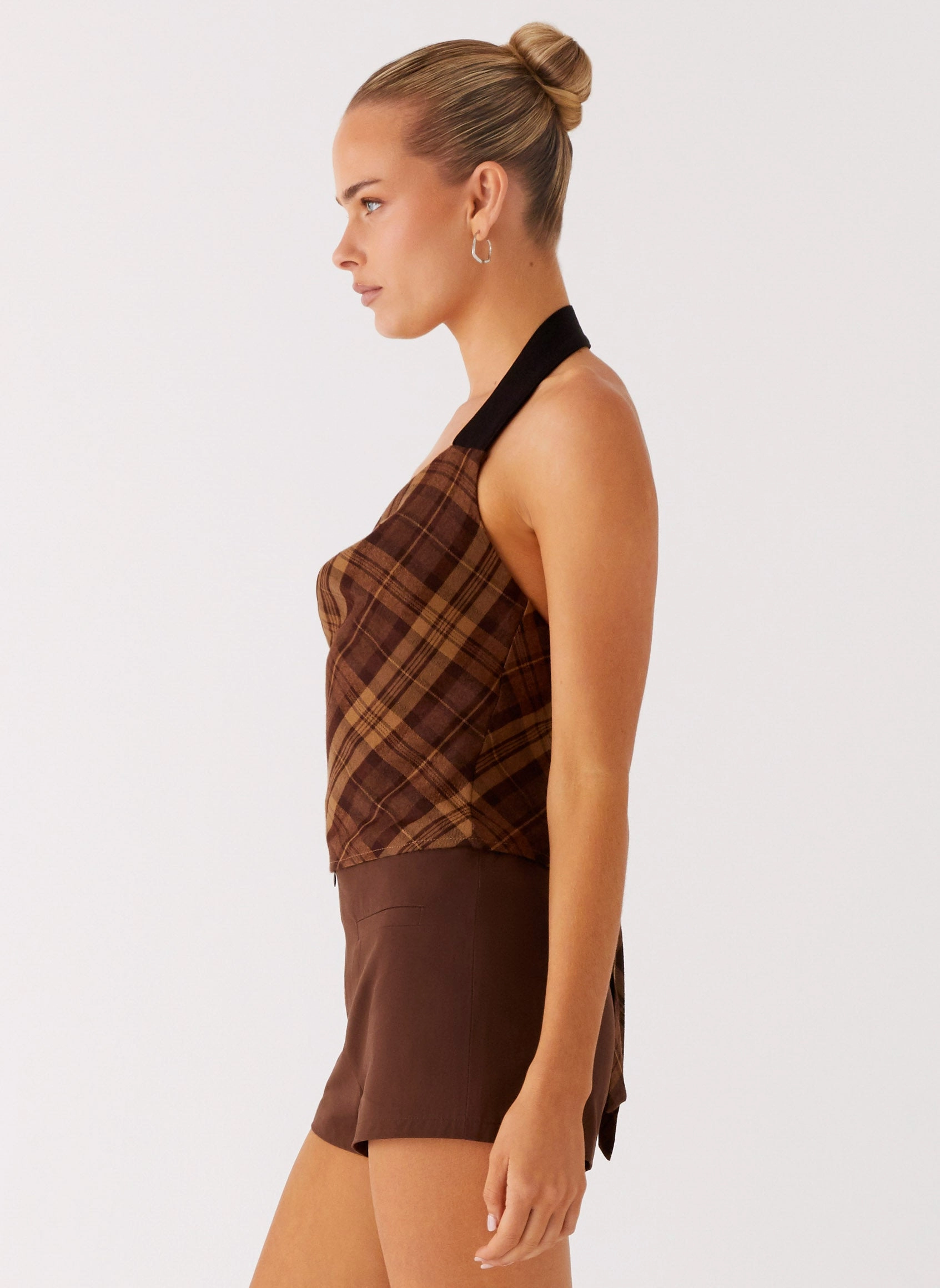 Stateside Cowl Top - Plaid SoftInteriorLining