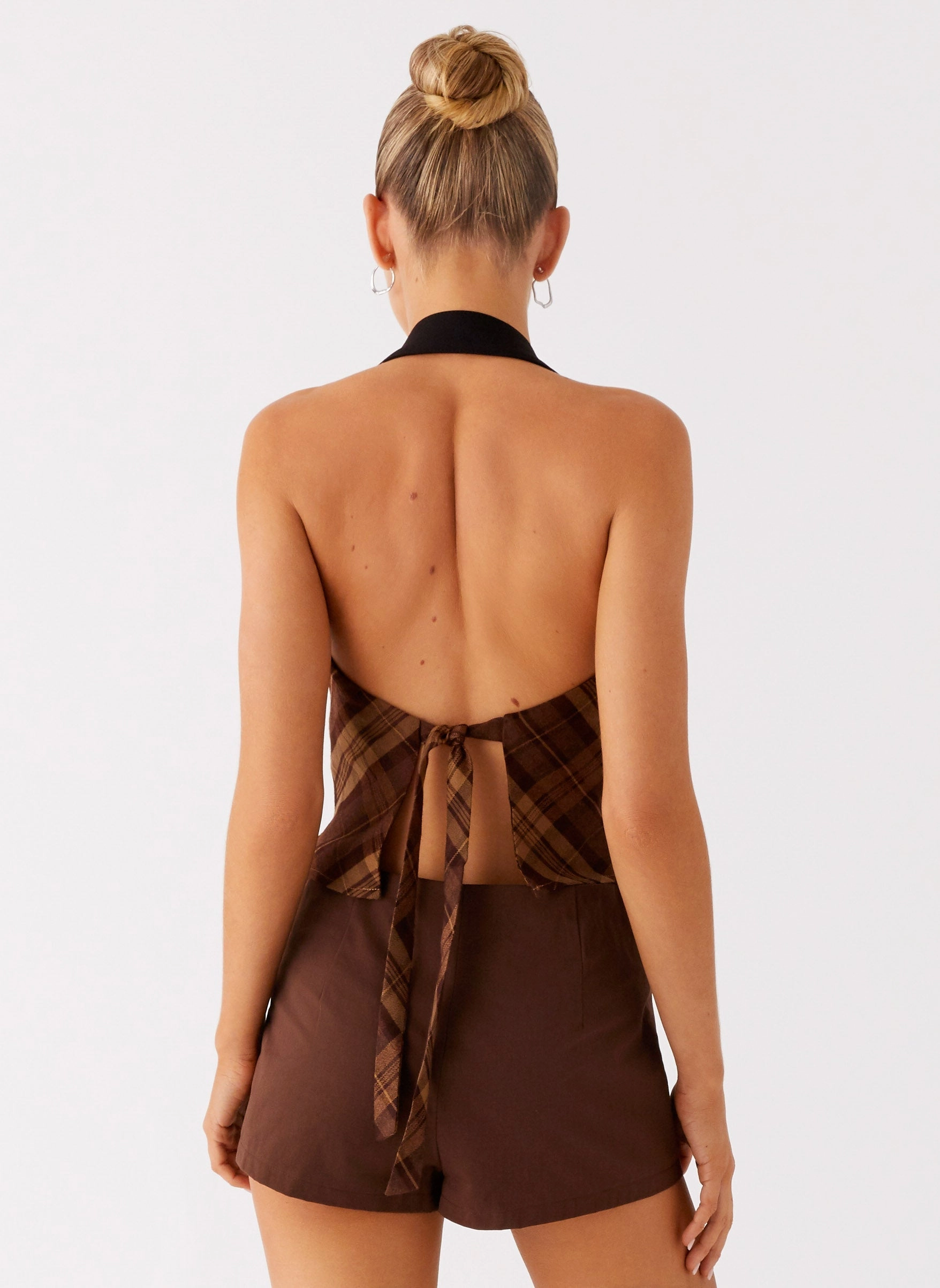 Stateside Cowl Top - Plaid HypoallergenicConstruction AdjustableHemCuffs