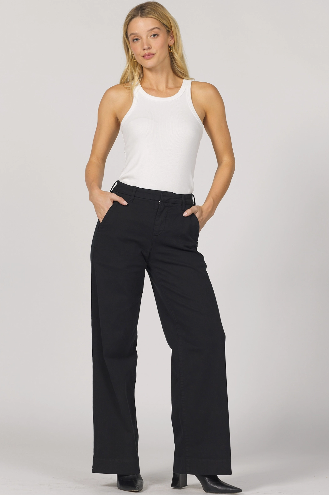 Hypoallergenic fabric Multi Purpose Brandy Straight Leg Pants - Black