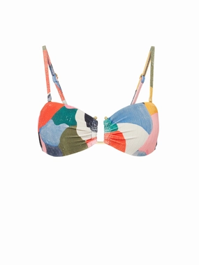 Gina Top In Carta Colorblock Texture Strappy-Details Flexible Bonding Seams