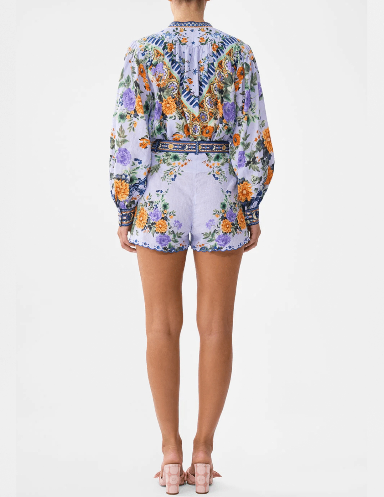 Camilla Tuck Front Short Stretchy Waist Layered Panel Design