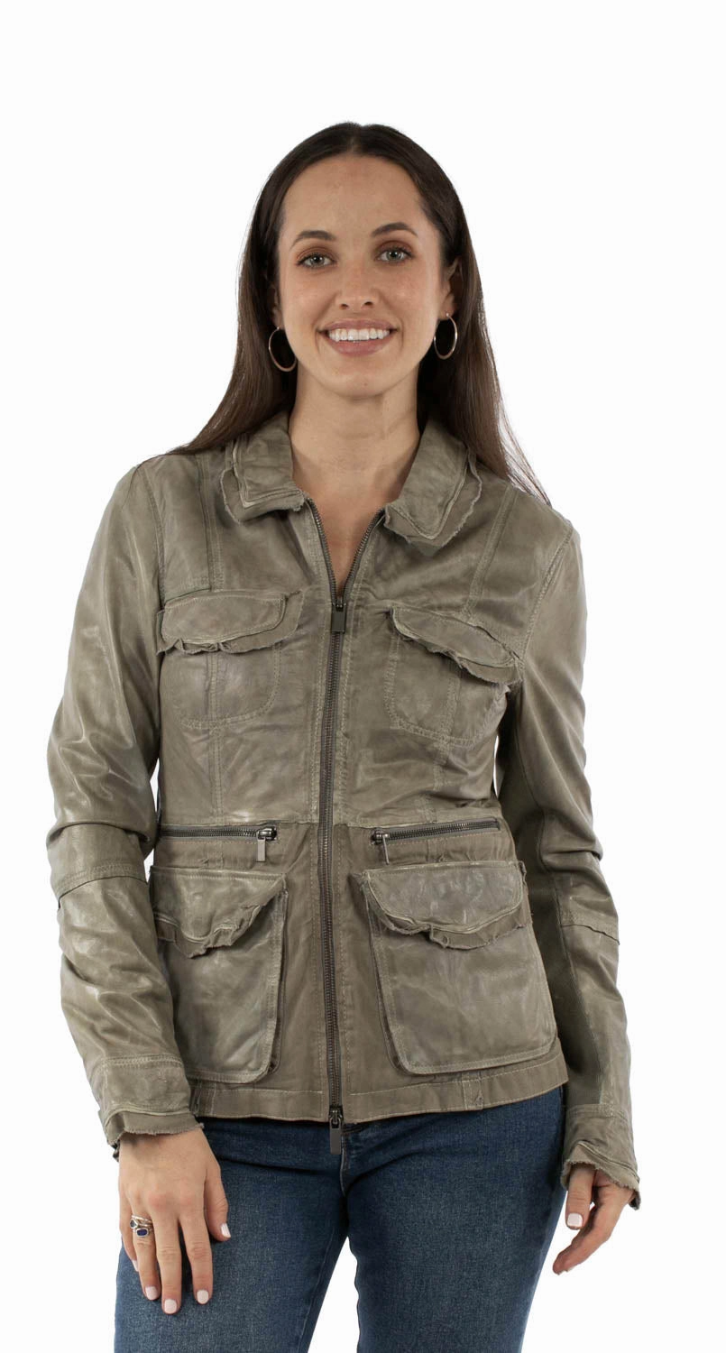 Scully Womens Bomber Sage Cotton Blend Cotton Jacket Eco Friendly Construction