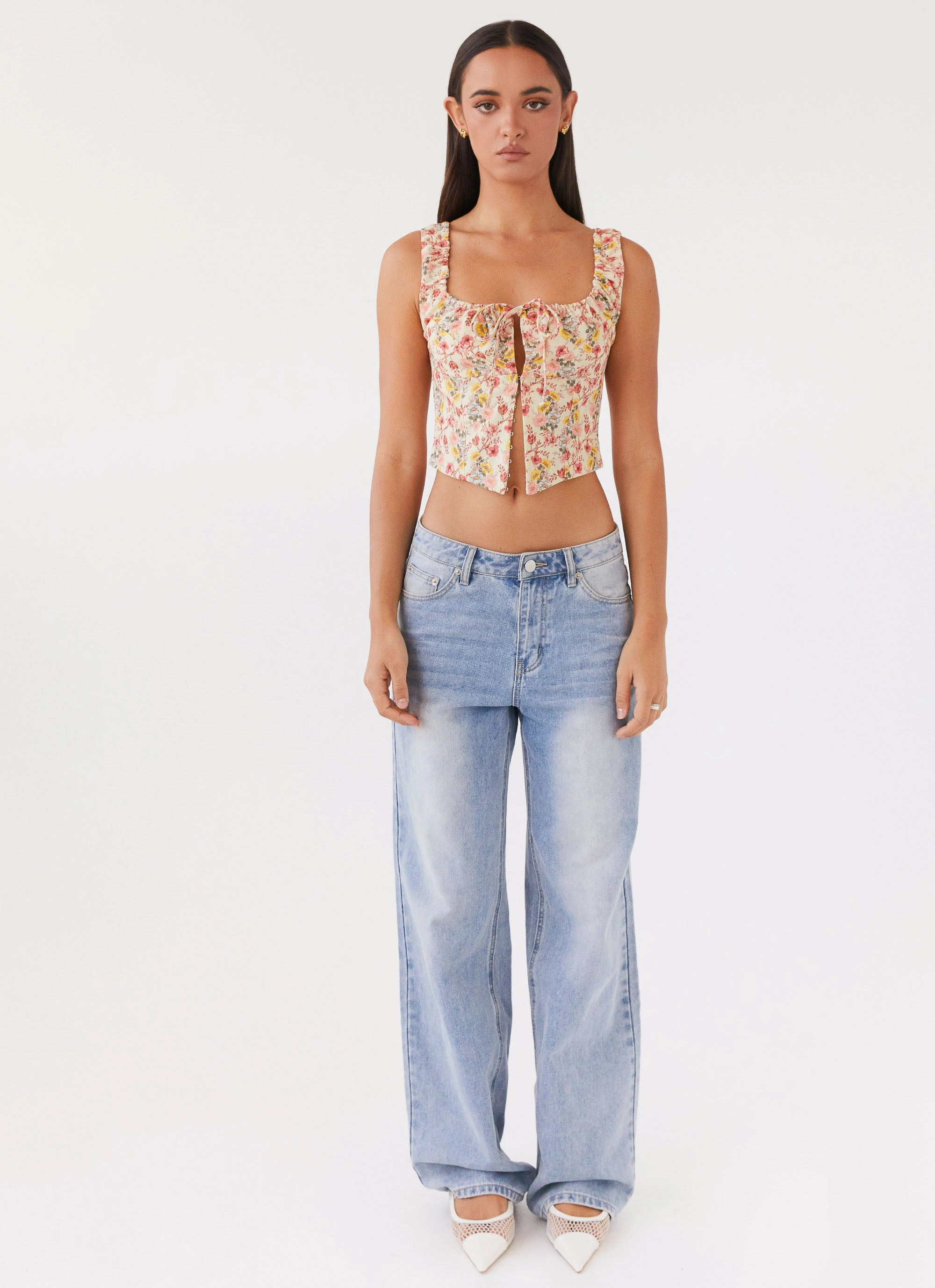 Sport Hoodie Take Me Away Corset Top - Garden Party