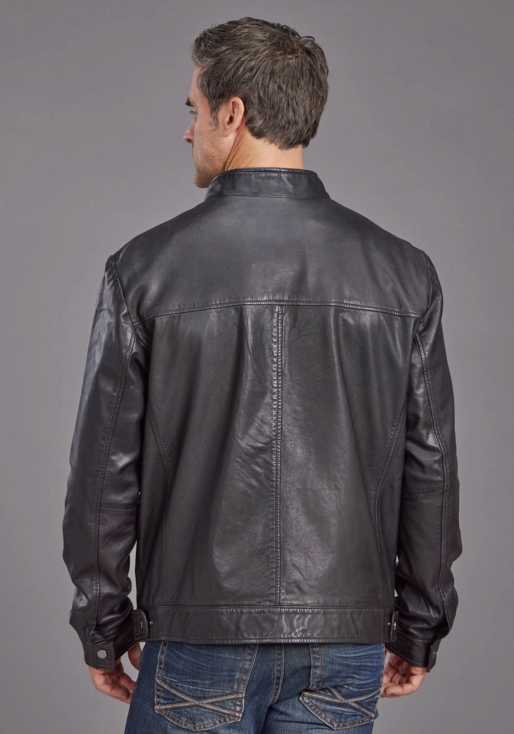 Work Tough Heat Retention Lining Stetson Mens Smooth Cafe Racer Brown Leather Leather Jacket