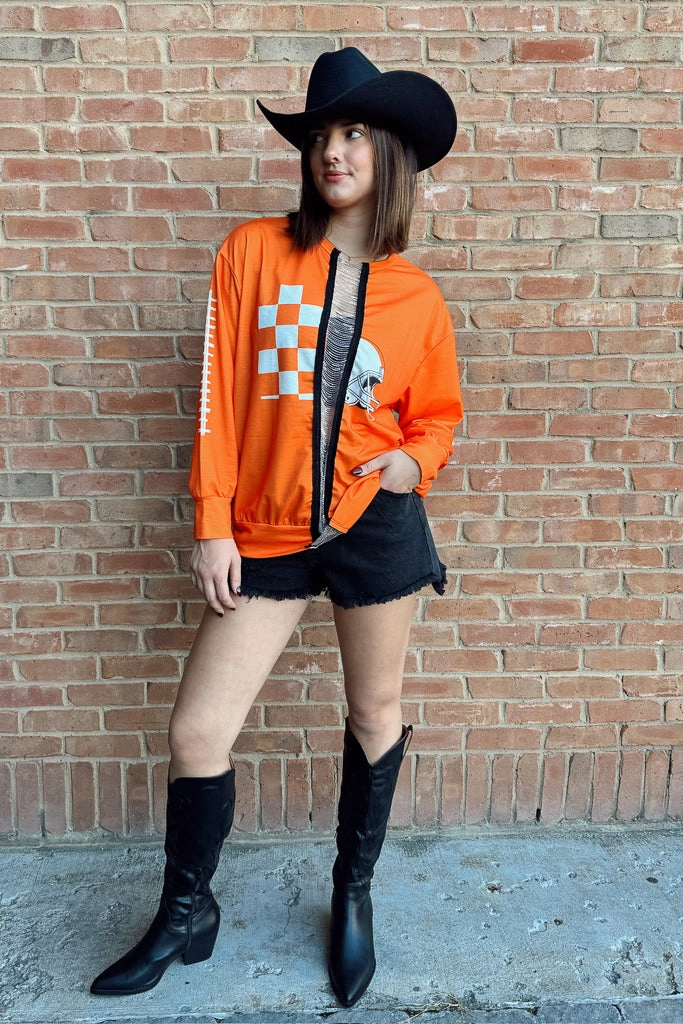 Comfortable Style Vols Chain Middle Tee Long